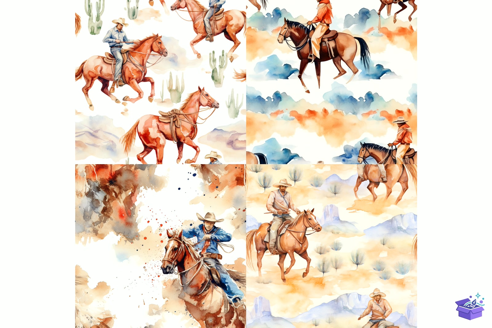 Prompt For Cowboy Desen - Lazer Kesim ve Çizim Dosyası (SVG, DXF, EPS, PNG) - detaylı önizleme 2