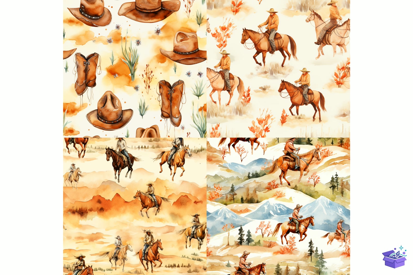 Prompt For Cowboy Desen - Lazer Kesim ve Çizim Dosyası (SVG, DXF, EPS, PNG) - detaylı önizleme 5