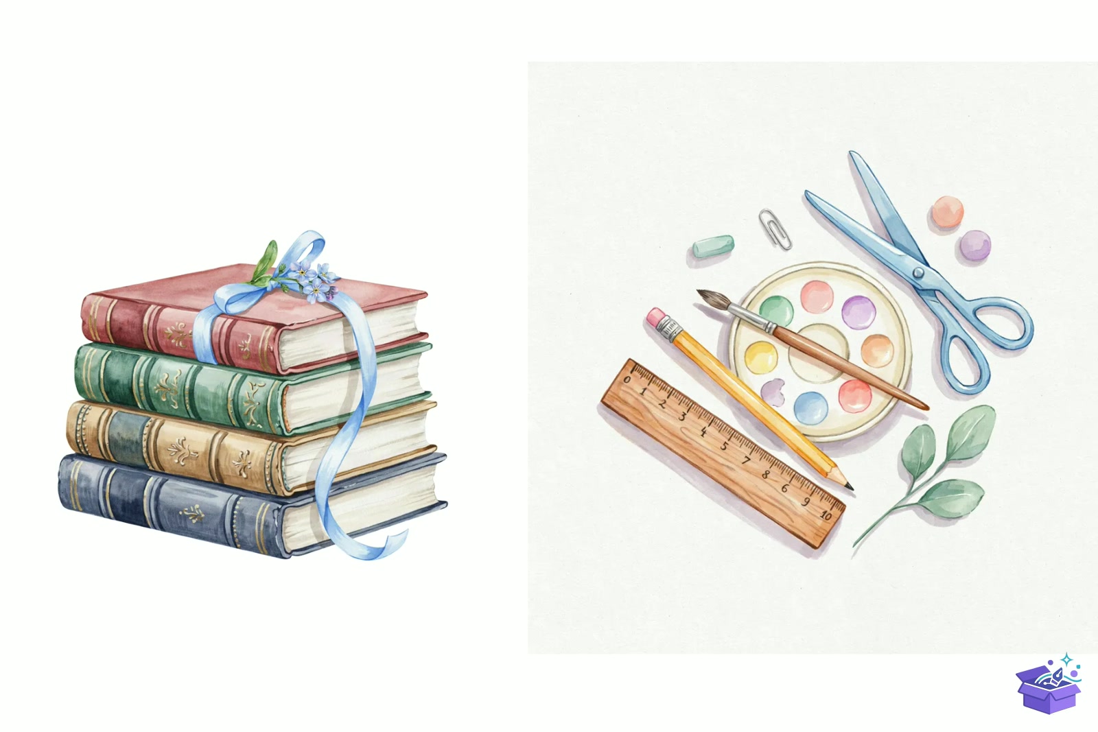 Cute Fantasy Back To School - Lazer Kesim ve Çizim Dosyası (SVG, DXF, EPS, PNG) - detaylı önizleme 3