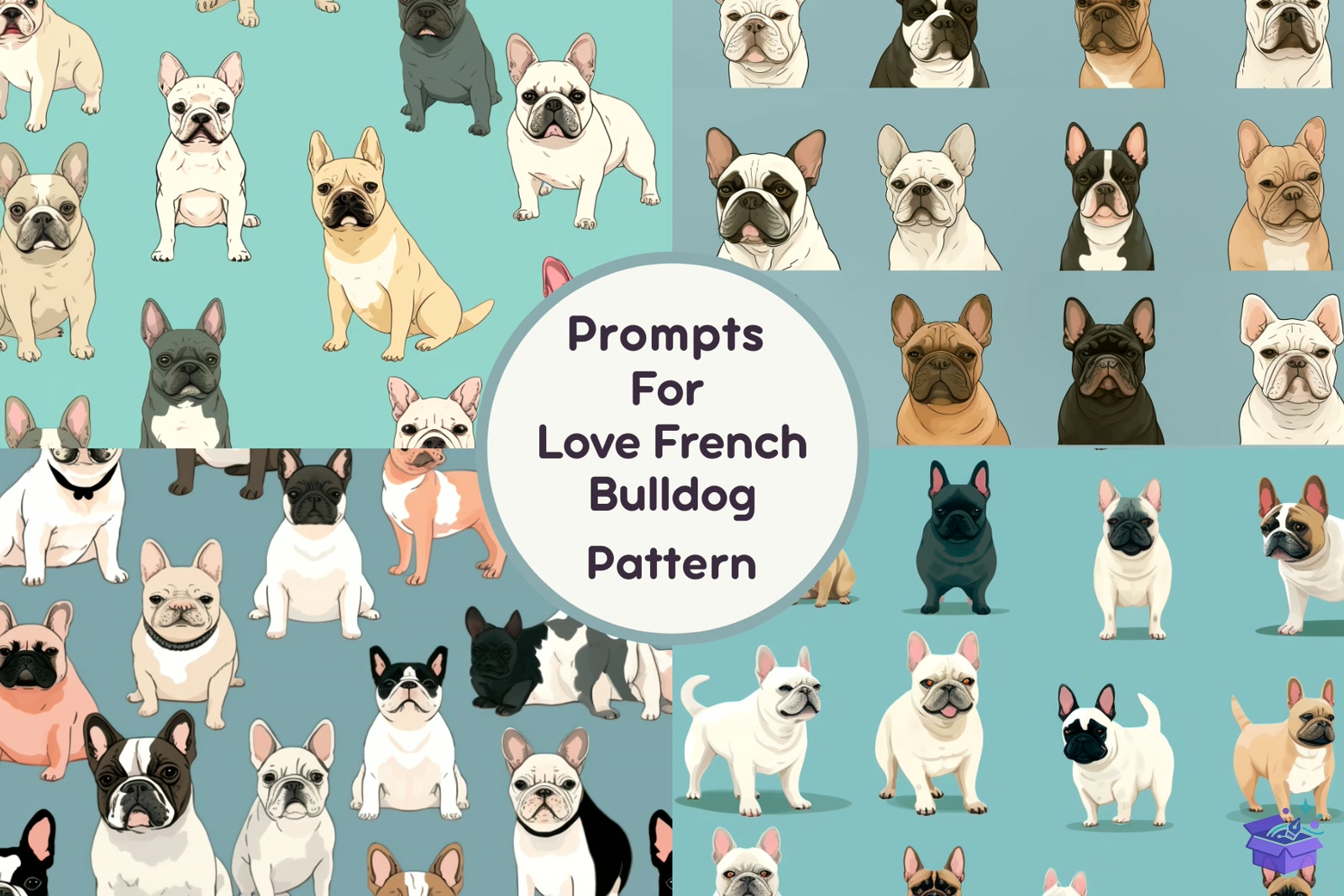 Love French Bulldog Desen - Lazer Kesim ve Çizim Dosyası (SVG, DXF, EPS, PNG) - Vektörler & SVG İndir (DXF, SVG, EPS)
