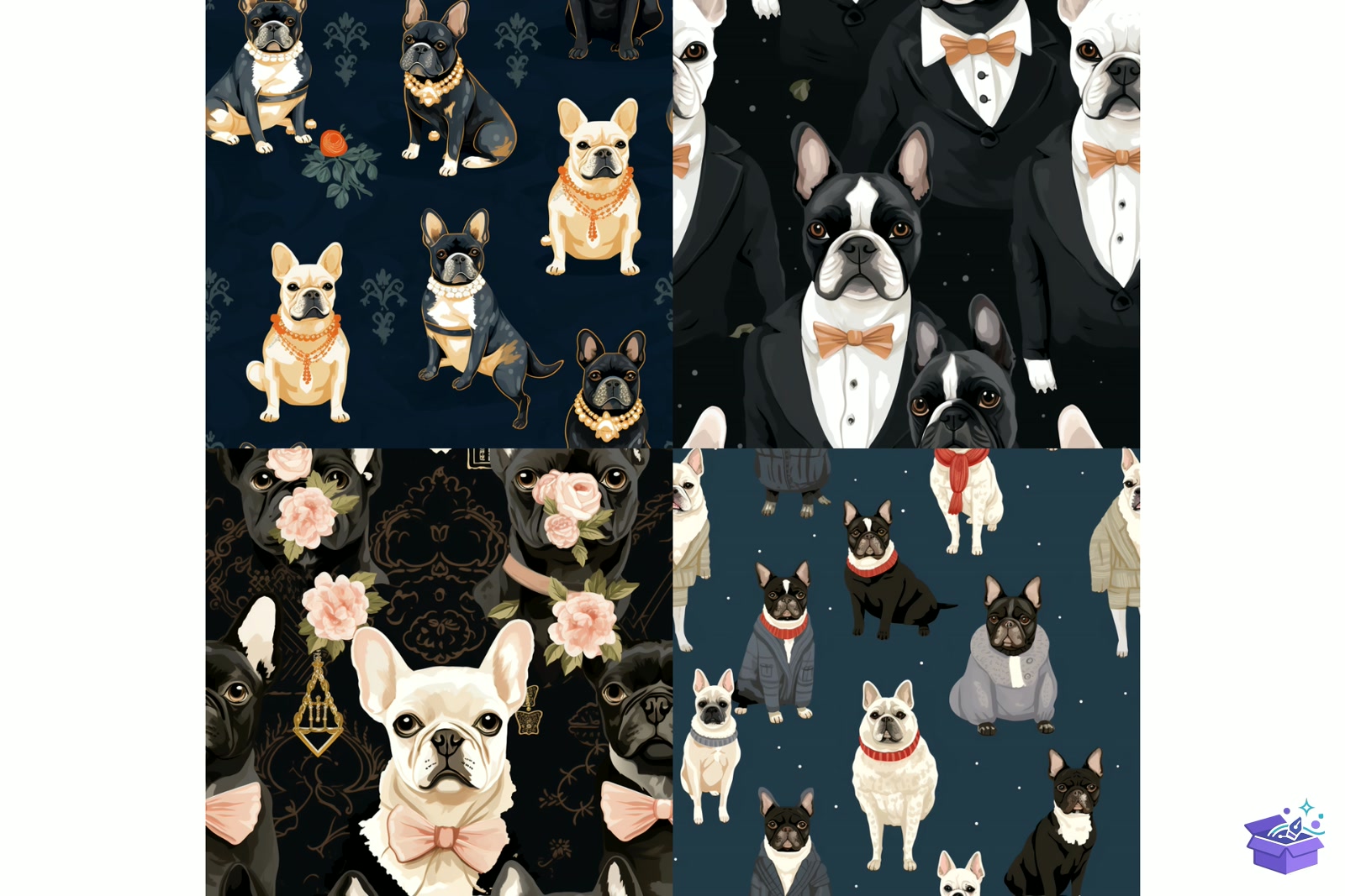 Love French Bulldog Desen - Lazer Kesim ve Çizim Dosyası (SVG, DXF, EPS, PNG) - detaylı önizleme 5