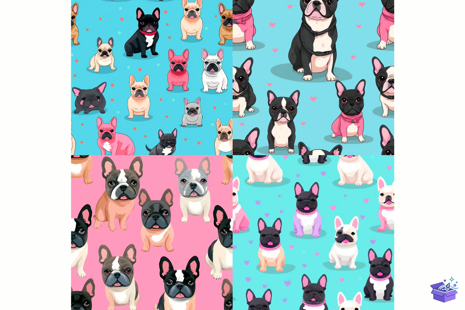 Love French Bulldog Desen - Lazer Kesim ve Çizim Dosyası (SVG, DXF, EPS, PNG) - detaylı önizleme 6