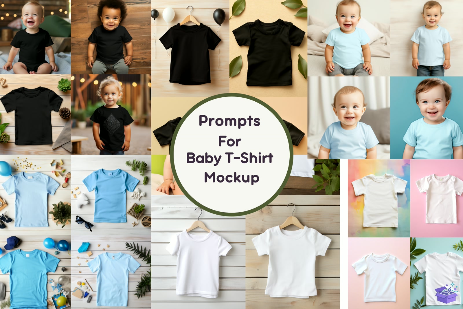 Baby Tshirt Mockup - Profesyonel Sunum Mockup Şablonu (SVG, DXF, EPS, PNG) - Vektörler & SVG İndir (DXF, SVG, EPS)