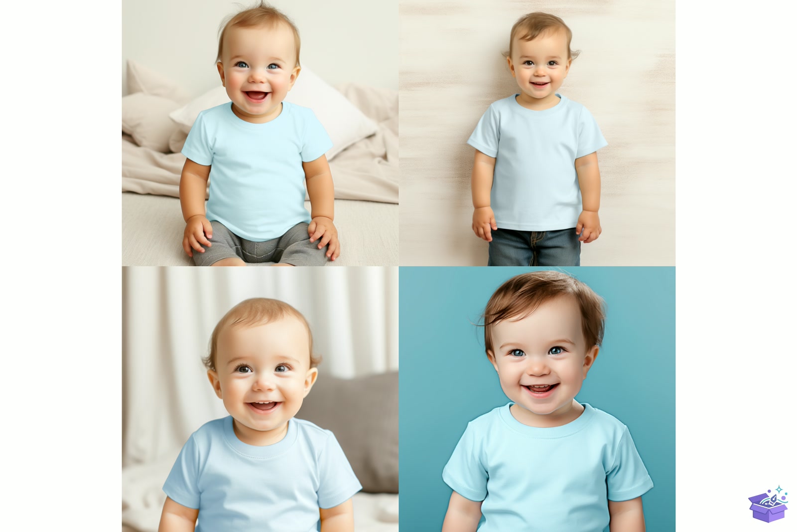 Baby Tshirt Mockup - Profesyonel Sunum Mockup Şablonu (SVG, DXF, EPS, PNG) - detaylı önizleme 3