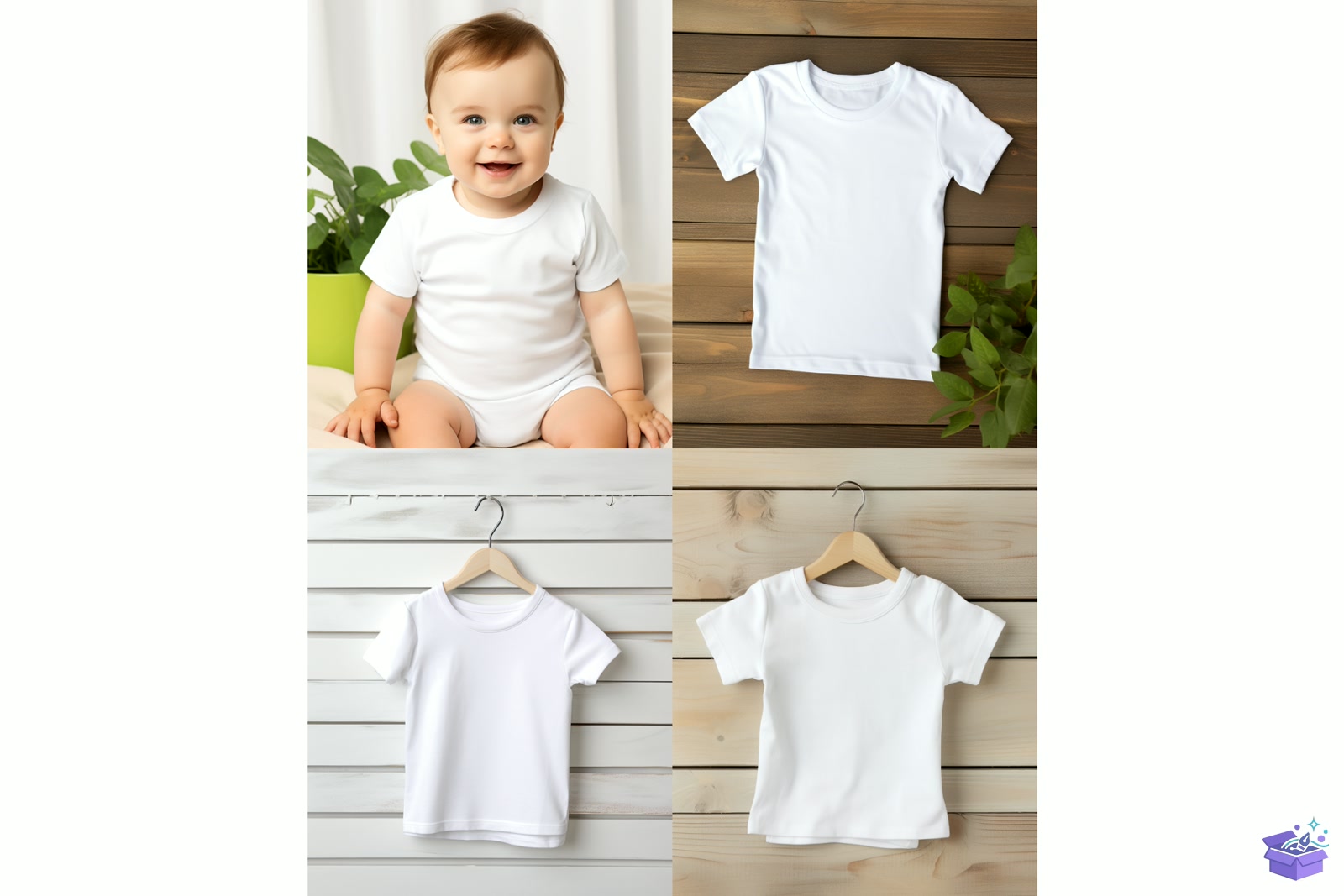 Baby Tshirt Mockup - Profesyonel Sunum Mockup Şablonu (SVG, DXF, EPS, PNG) - detaylı önizleme 6