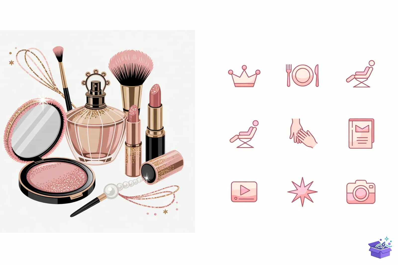 Sweet Whimsical Pink Summer - Lazer Kesim ve Çizim Dosyası (SVG, DXF, EPS, PNG) - detaylı önizleme 2