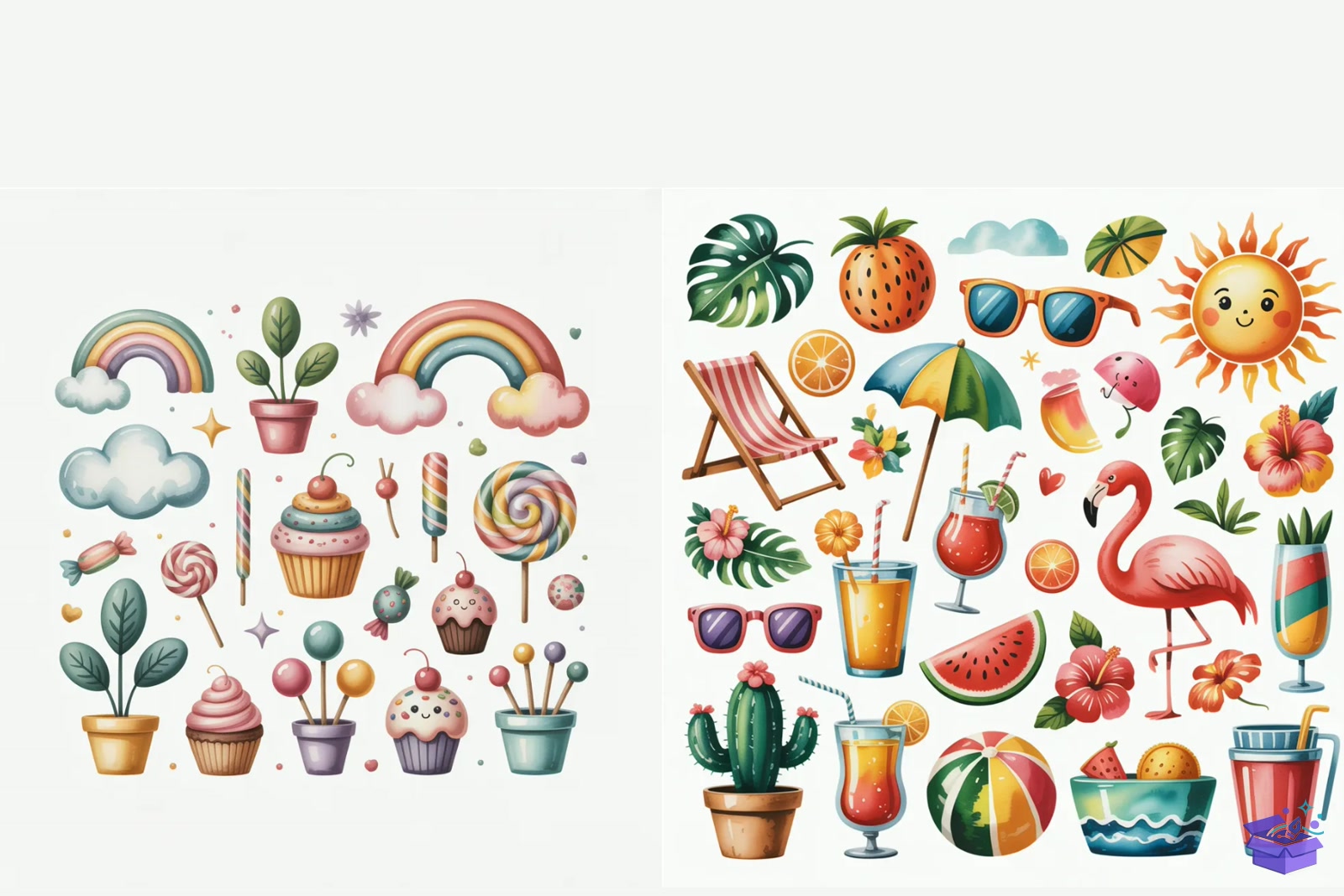 Sweet Whimsical Pink Summer - Lazer Kesim ve Çizim Dosyası (SVG, DXF, EPS, PNG) - detaylı önizleme 4