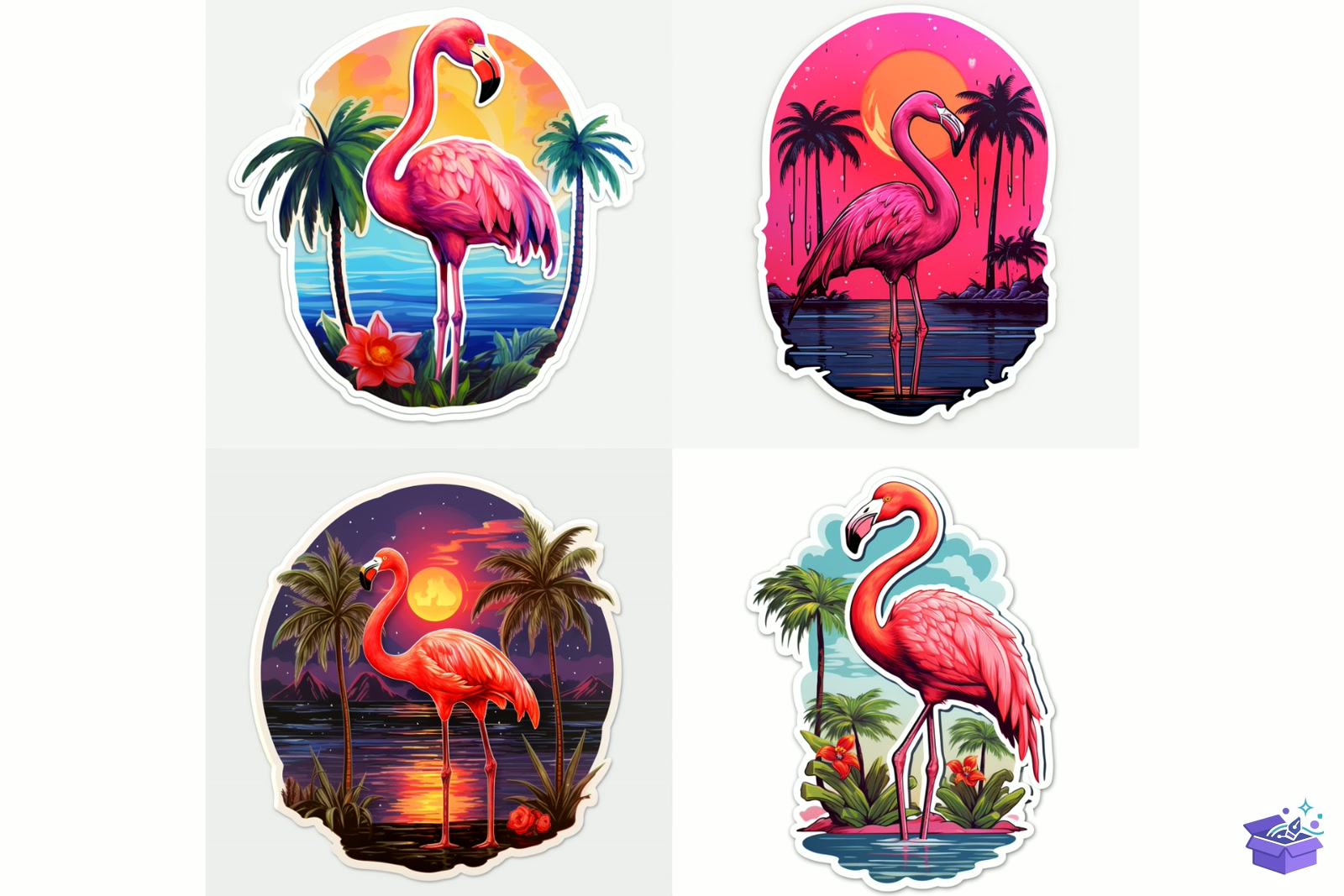 Prompt For Tropical Digital Sticker - Lazer Kesim ve Çizim Dosyası (SVG, DXF, EPS, PNG) - detaylı önizleme 2