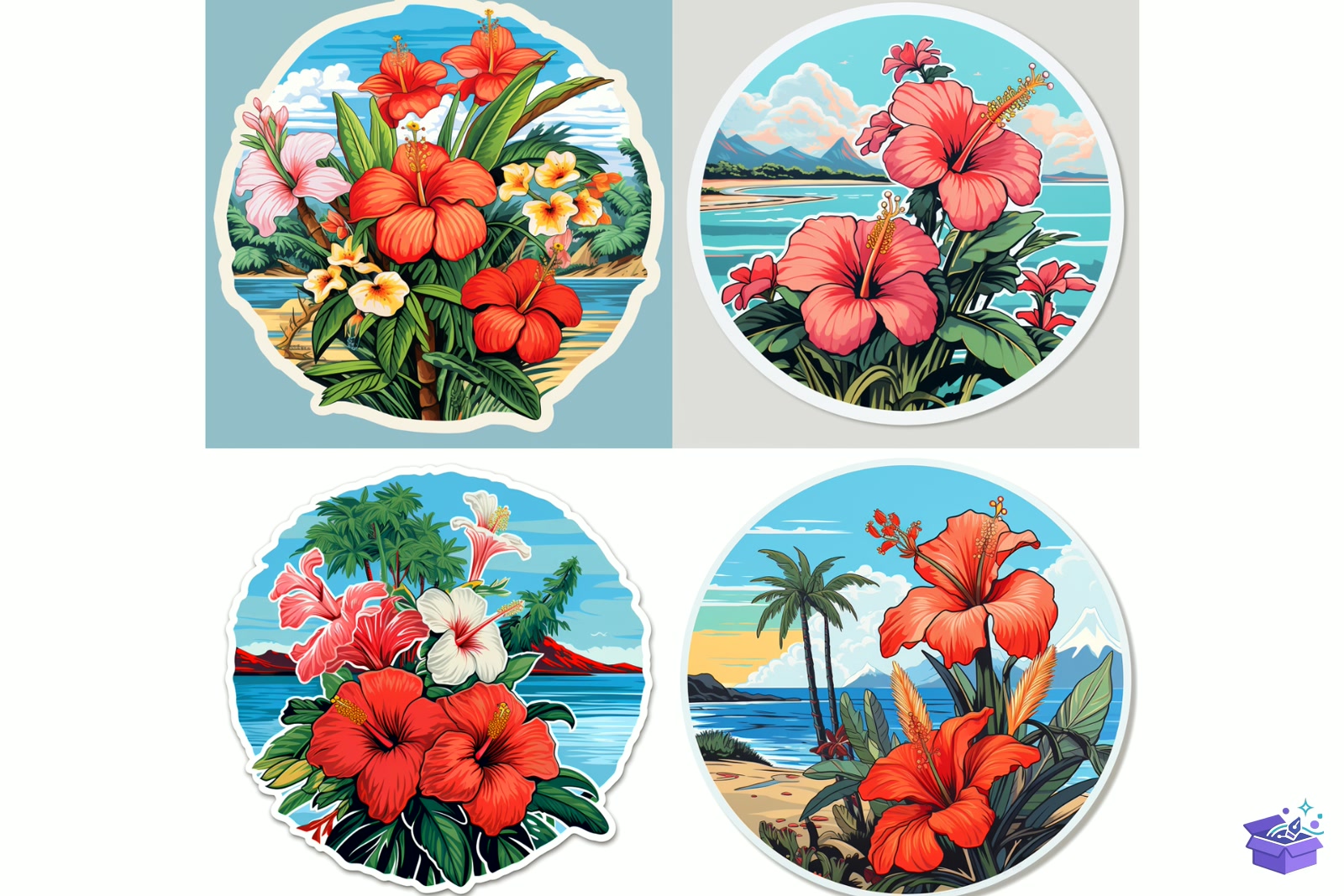 Prompt For Tropical Digital Sticker - Lazer Kesim ve Çizim Dosyası (SVG, DXF, EPS, PNG) - detaylı önizleme 3