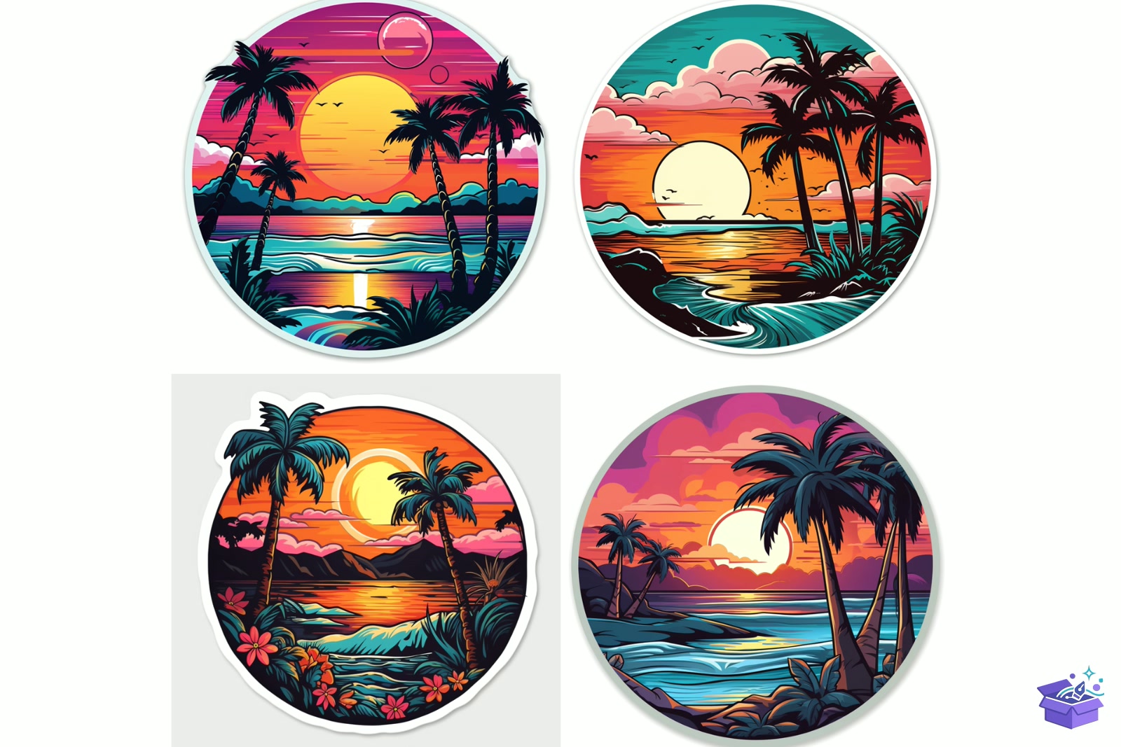 Prompt For Tropical Digital Sticker - Lazer Kesim ve Çizim Dosyası (SVG, DXF, EPS, PNG) - detaylı önizleme 4