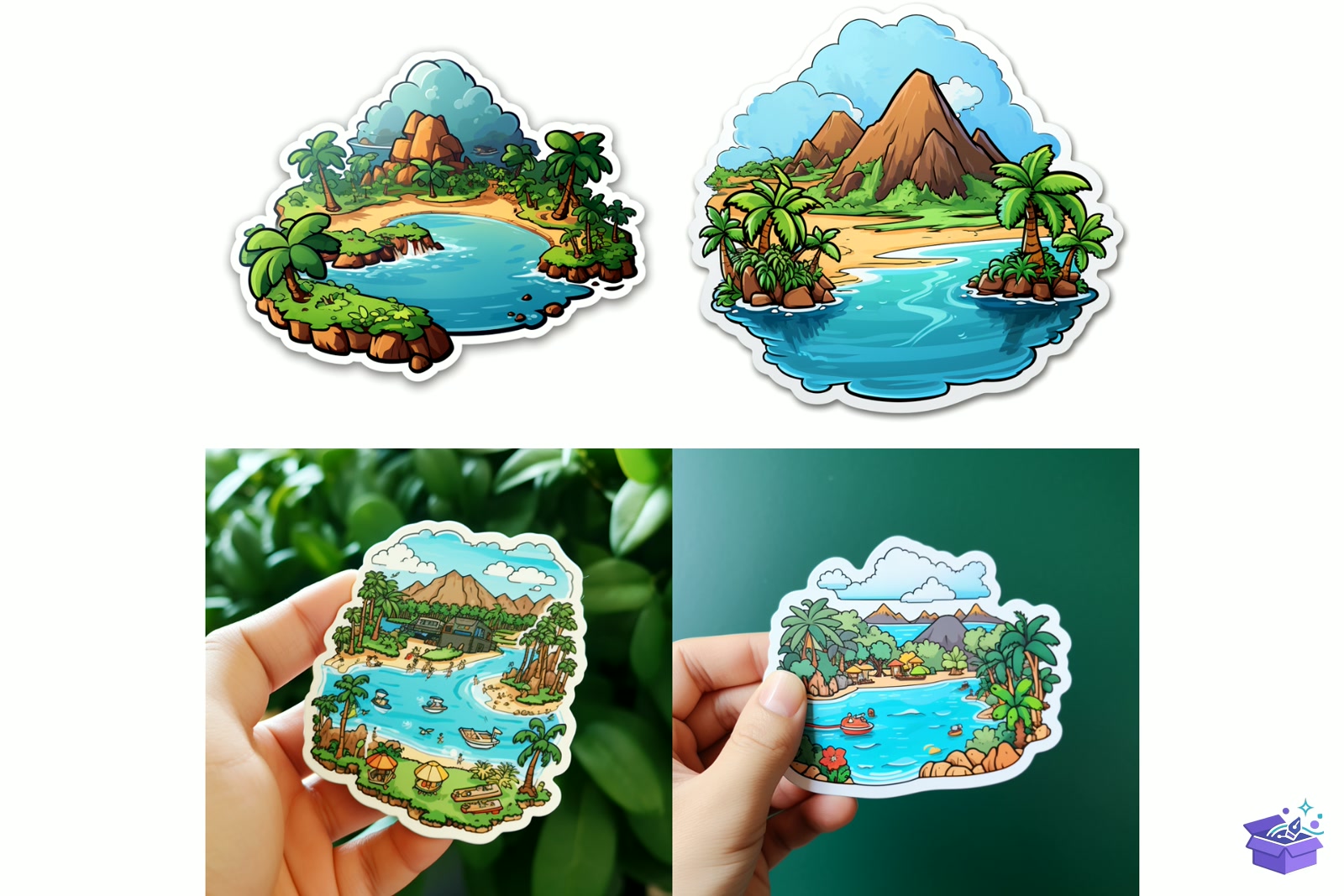 Prompt For Tropical Digital Sticker - Lazer Kesim ve Çizim Dosyası (SVG, DXF, EPS, PNG) - detaylı önizleme 5