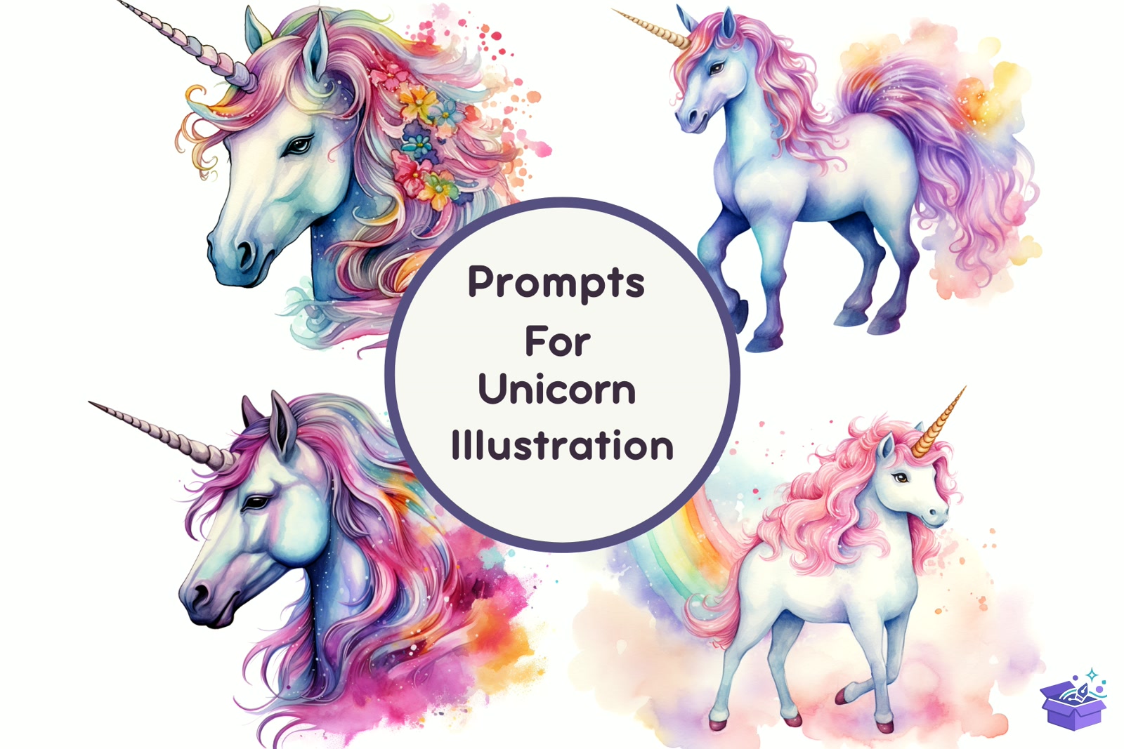 Prompt For Unicorn Illustration - Lazer Kesim ve Çizim Dosyası (SVG, DXF, EPS, PNG) - Vektörler & SVG İndir (DXF, SVG, AI)