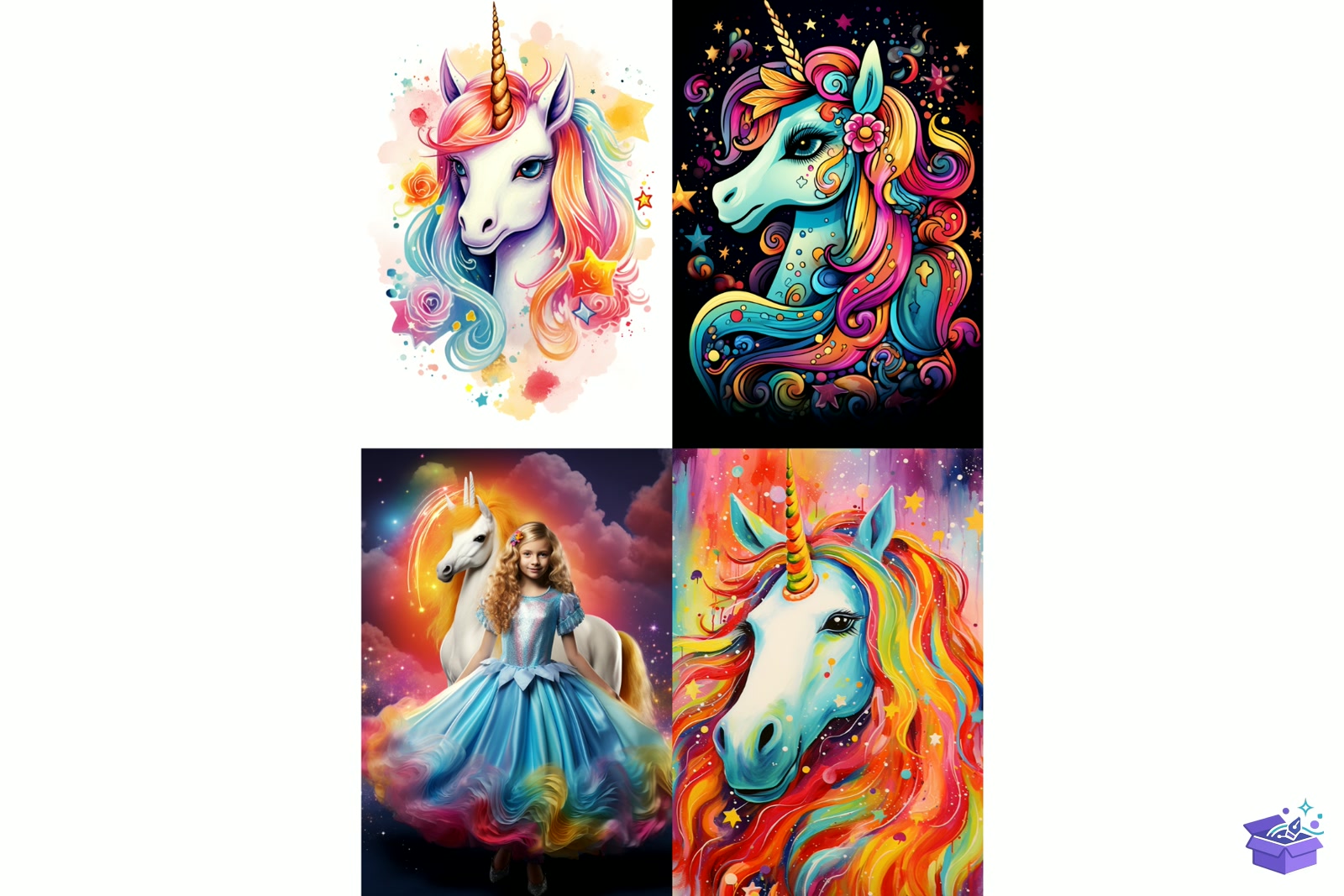 Prompt For Unicorn Illustration - Lazer Kesim ve Çizim Dosyası (SVG, DXF, EPS, PNG) - detaylı önizleme 3