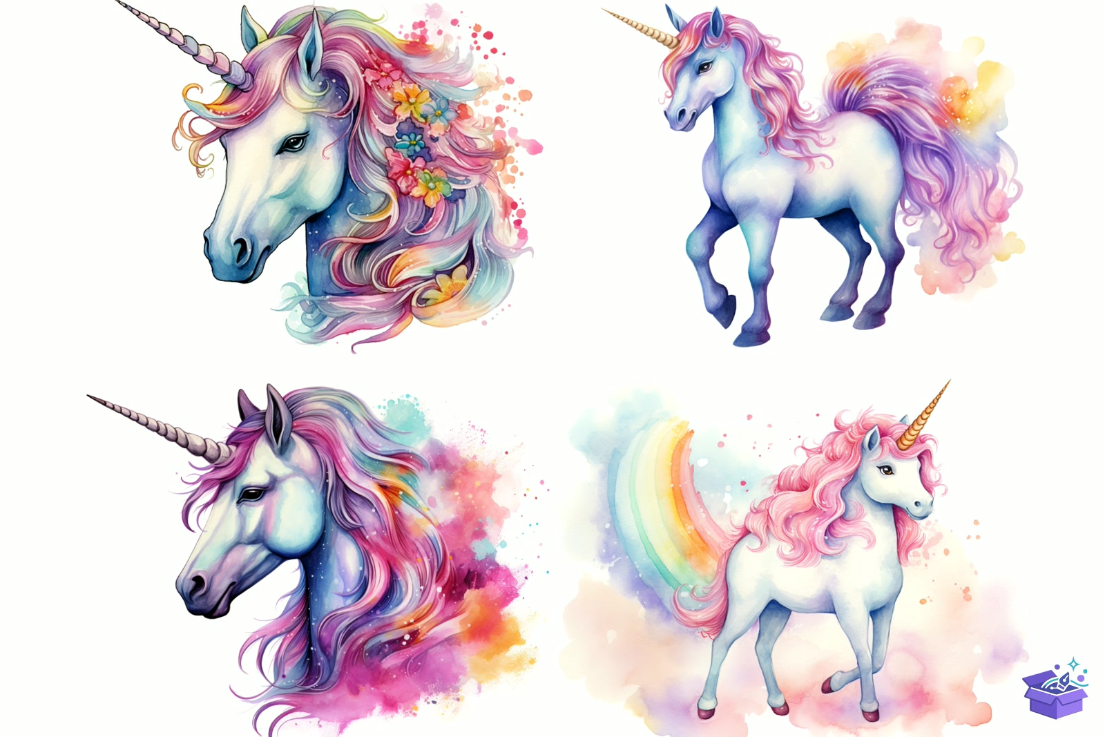 Prompt For Unicorn Illustration - Lazer Kesim ve Çizim Dosyası (SVG, DXF, EPS, PNG) - detaylı önizleme 6