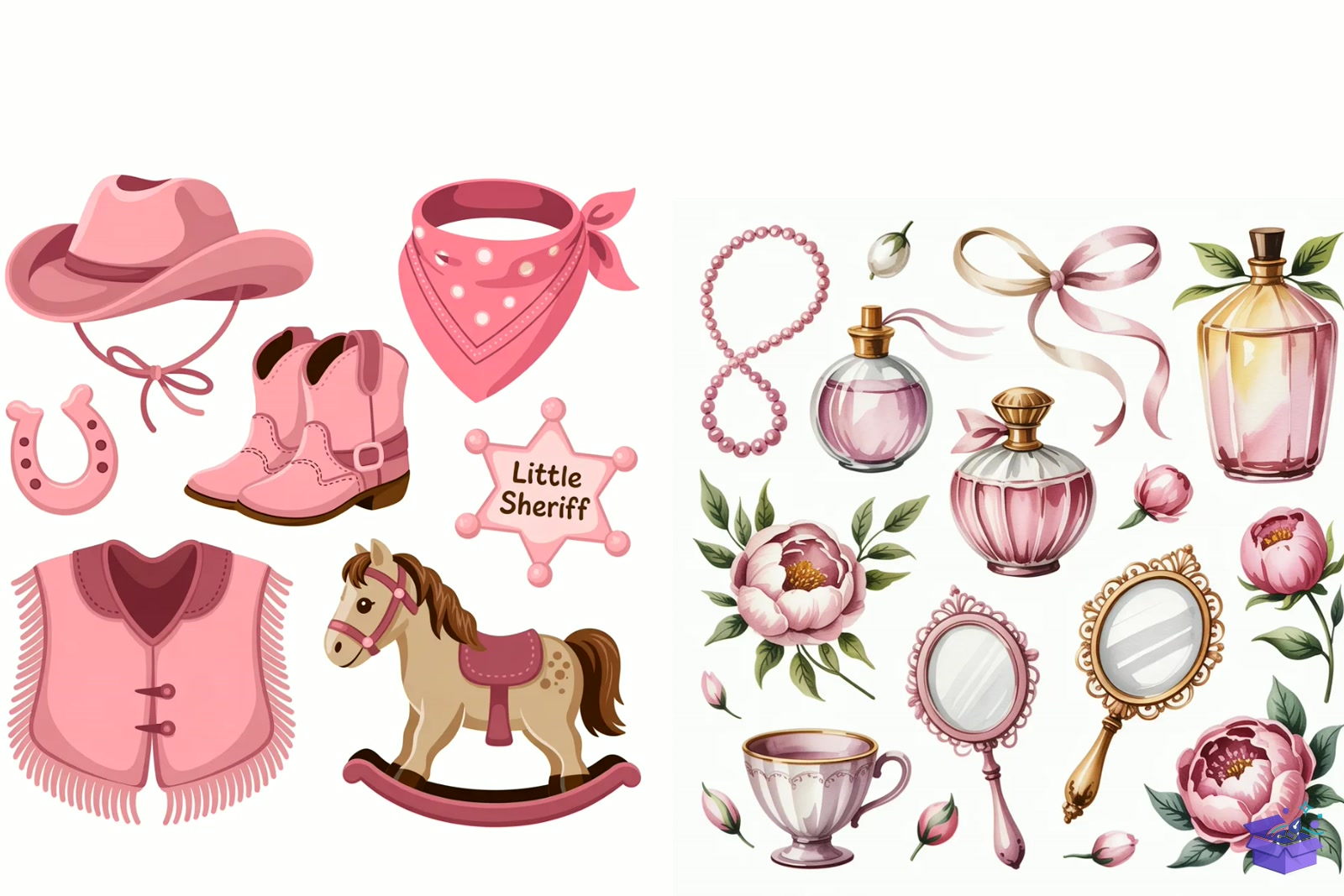 Prompt Pink Summer Girly Floral - Lazer Kesim ve Çizim Dosyası (SVG, DXF, EPS, PNG) - detaylı önizleme 4