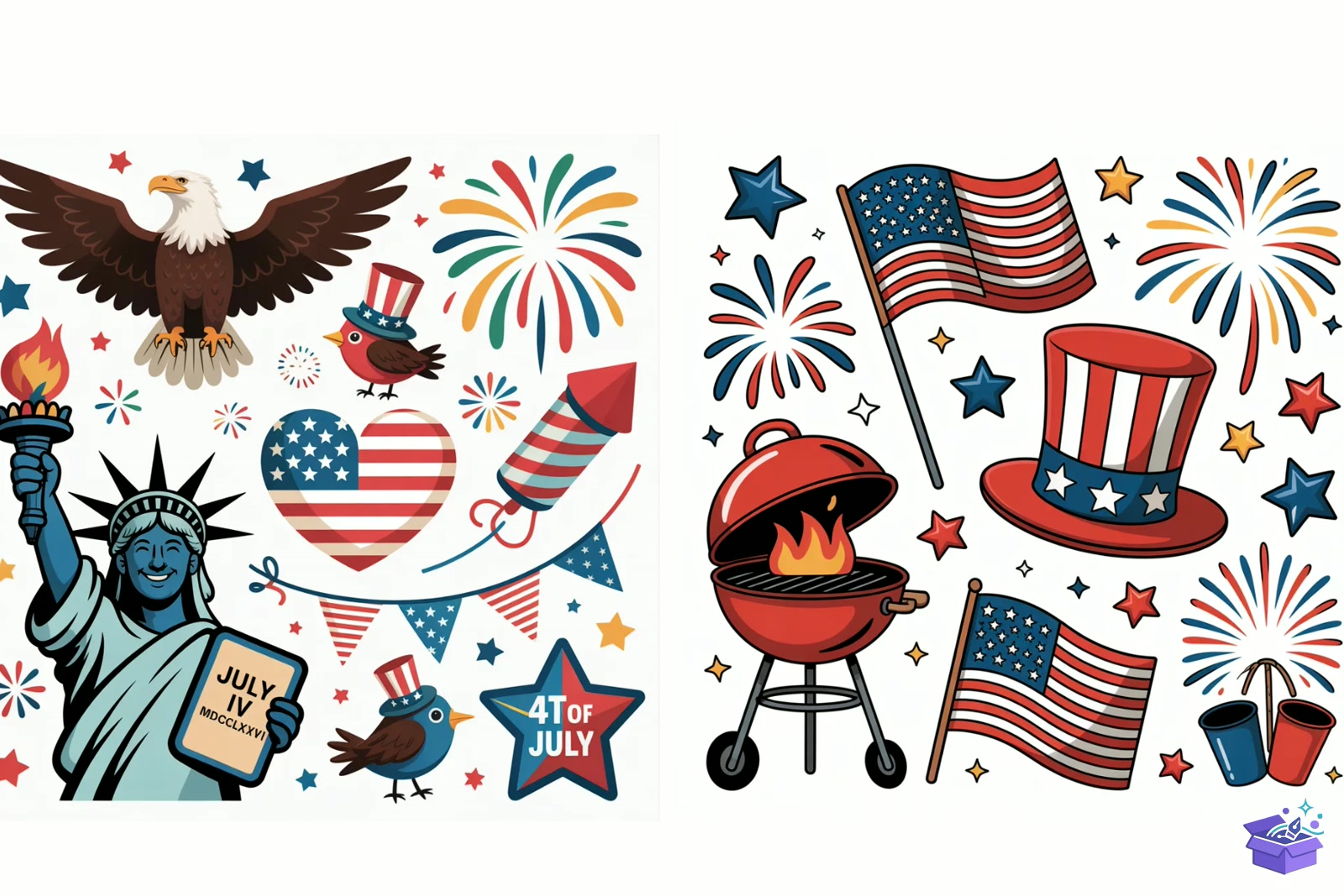 4th Of July USA 250th Anniversary - Lazer Kesim ve Çizim Dosyası (SVG, DXF, EPS, PNG) - detaylı önizleme 2