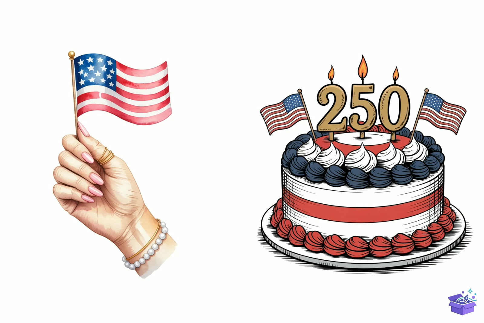 4th Of July USA 250th Anniversary - Lazer Kesim ve Çizim Dosyası (SVG, DXF, EPS, PNG) - detaylı önizleme 4
