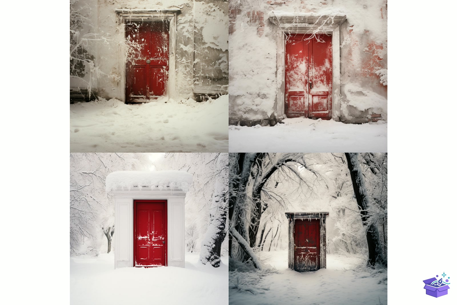 Snowy Yılbaşı Red Door Background - Lazer Kesim ve Çizim Dosyası (SVG, DXF, EPS, PNG) - detaylı önizleme 6