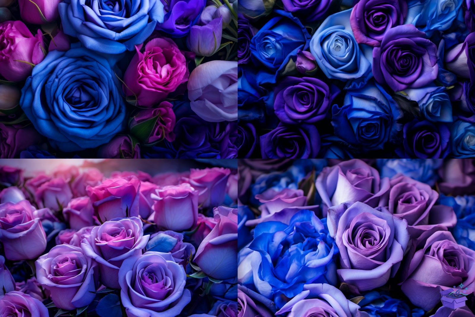 Prompt Purple And Pink Roses Background - Lazer Kesim ve Çizim Dosyası (SVG, DXF, EPS, PNG) - detaylı önizleme 5