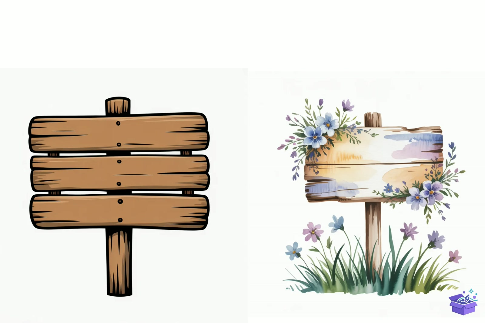 Whimsical Rustic Ahşap Tabela Levha - Lazer Kesim ve Çizim Dosyası (SVG, DXF, EPS, PNG) - detaylı önizleme 3