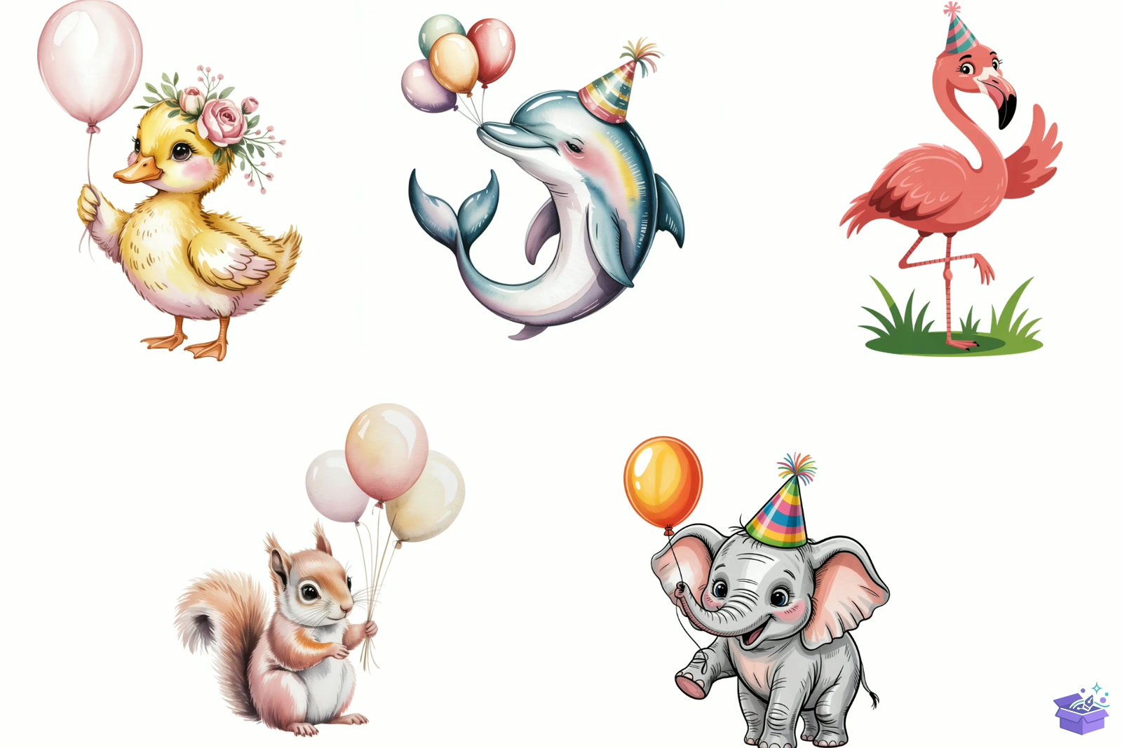 Happy Doğum Günü Animal Süblimasyon Baskı - DTF & Süblimasyon Baskı Tasarımı (SVG, DXF, EPS, PNG) - detaylı önizleme 3