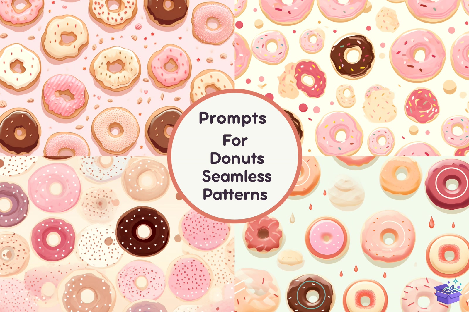 Prompt For Donuts Seamless Desen - Lazer Kesim ve Çizim Dosyası (SVG, DXF, EPS, PNG) - Vektörler & SVG İndir (DXF, SVG, EPS)