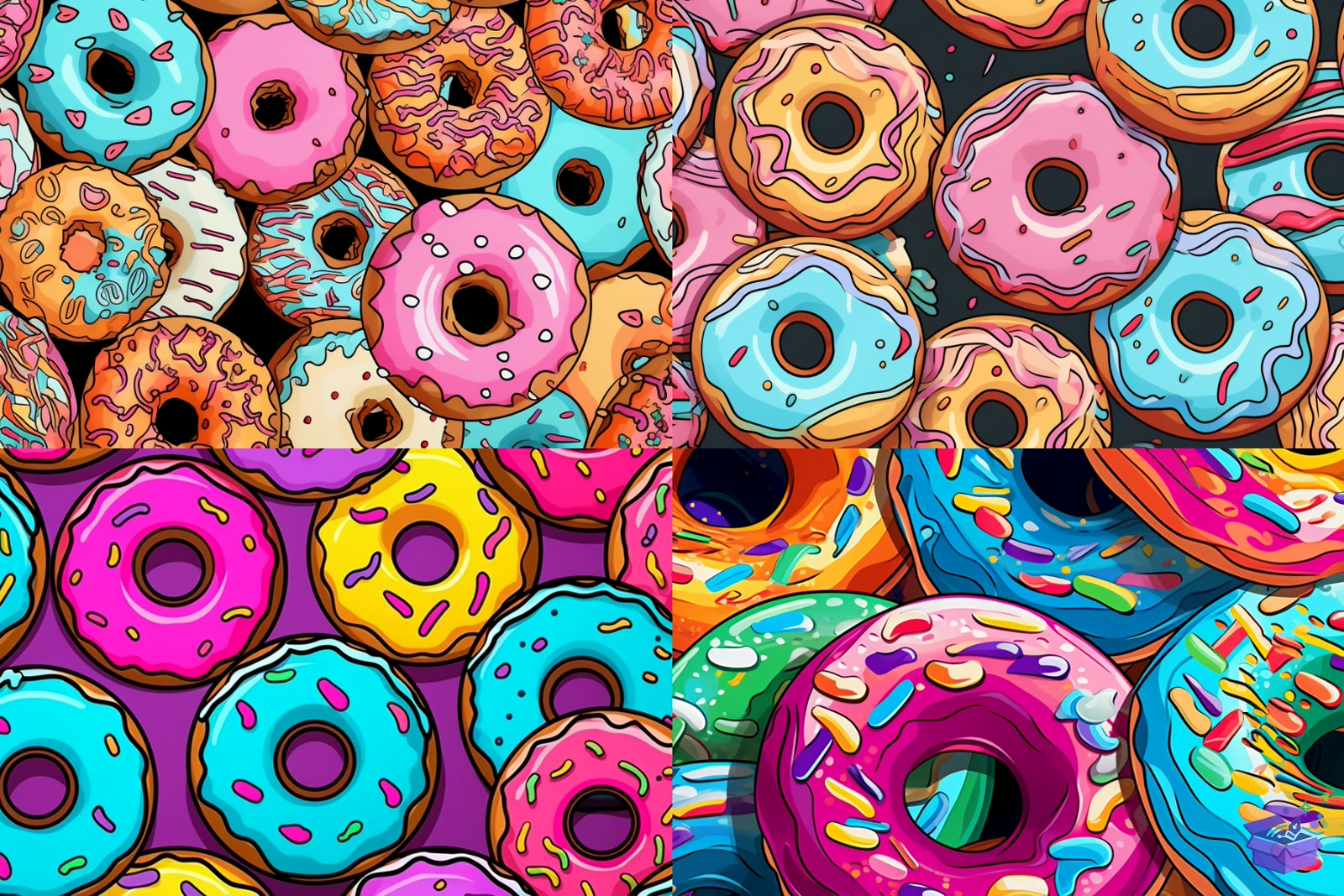 Prompt For Donuts Seamless Desen - Lazer Kesim ve Çizim Dosyası (SVG, DXF, EPS, PNG) - detaylı önizleme 2