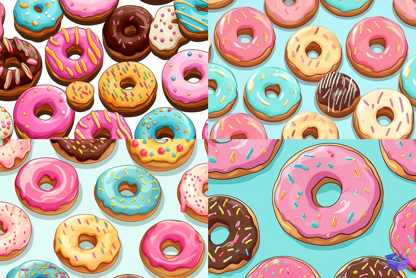 Prompt For Donuts Seamless Desen - Lazer Kesim ve Çizim Dosyası (SVG, DXF, EPS, PNG) - detaylı önizleme 3