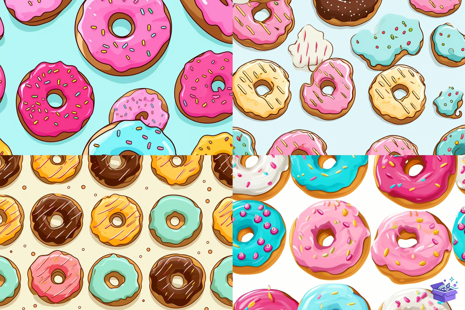 Prompt For Donuts Seamless Desen - Lazer Kesim ve Çizim Dosyası (SVG, DXF, EPS, PNG) - detaylı önizleme 4