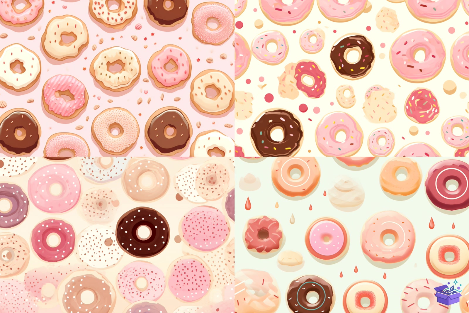 Prompt For Donuts Seamless Desen - Lazer Kesim ve Çizim Dosyası (SVG, DXF, EPS, PNG) - detaylı önizleme 5