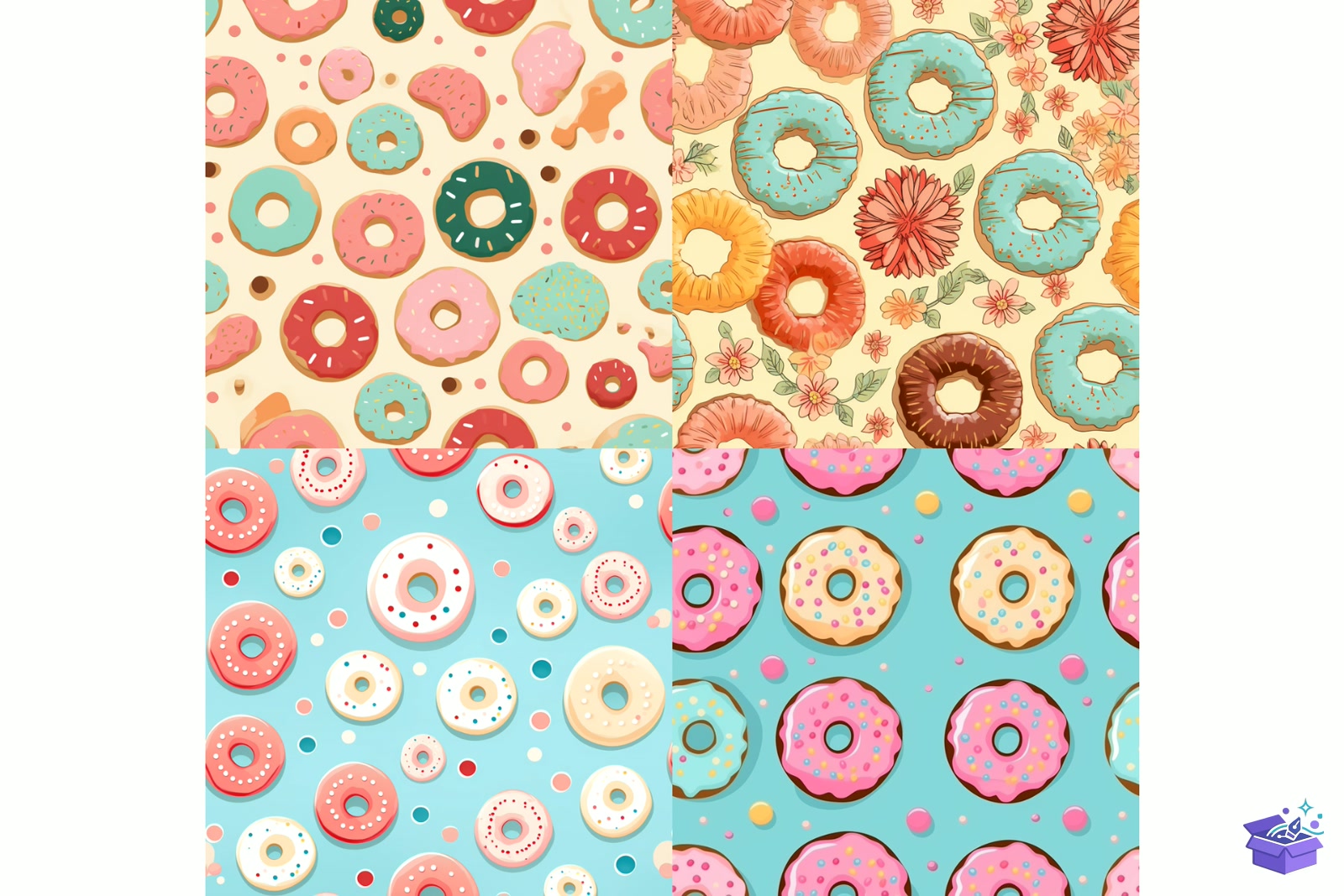 Prompt For Donuts Seamless Desen - Lazer Kesim ve Çizim Dosyası (SVG, DXF, EPS, PNG) - detaylı önizleme 6