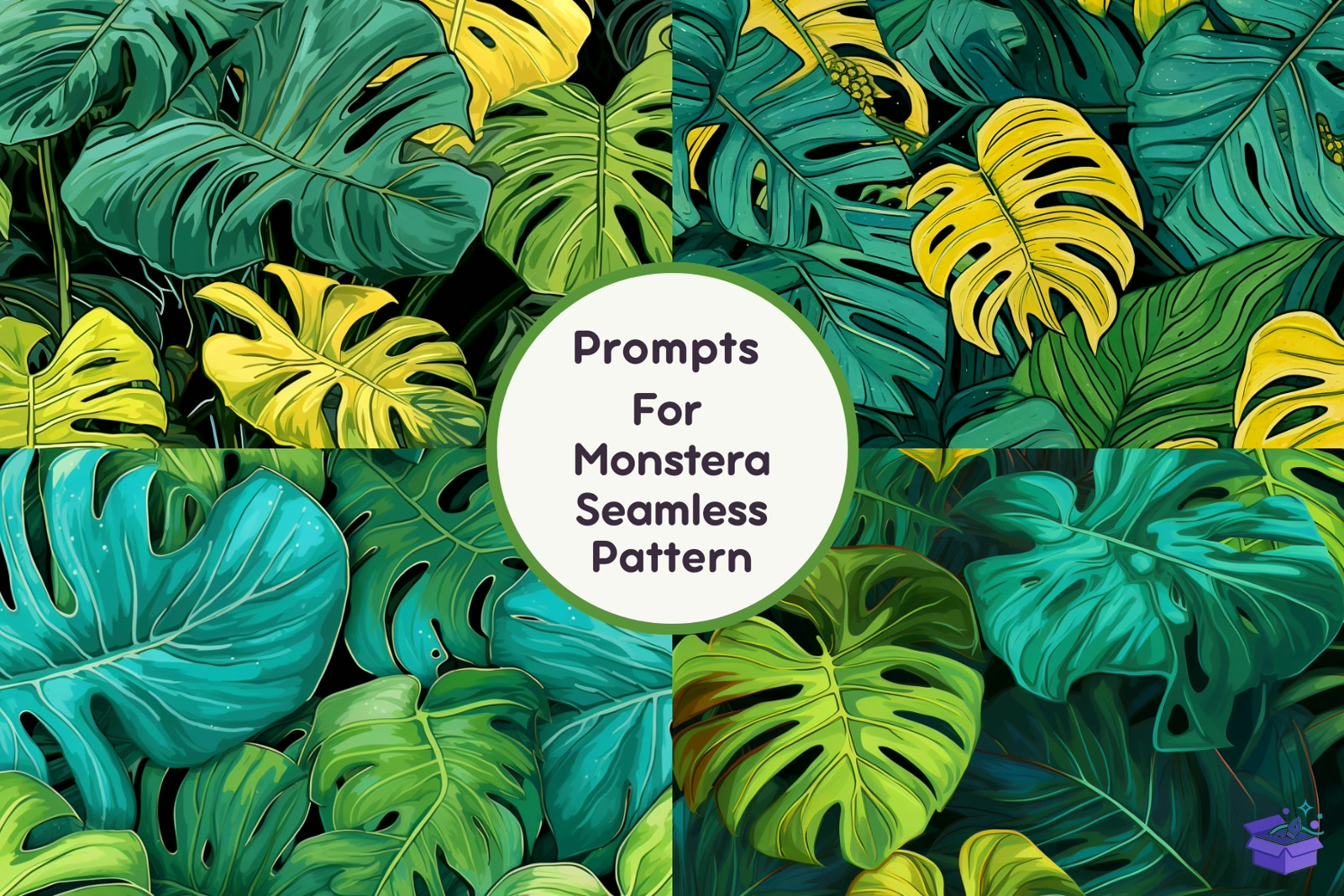 Prompt For Monstera Seamless Desen - Lazer Kesim ve Çizim Dosyası (SVG, DXF, EPS, PNG) - Vektörler & SVG İndir (DXF, SVG, EPS)