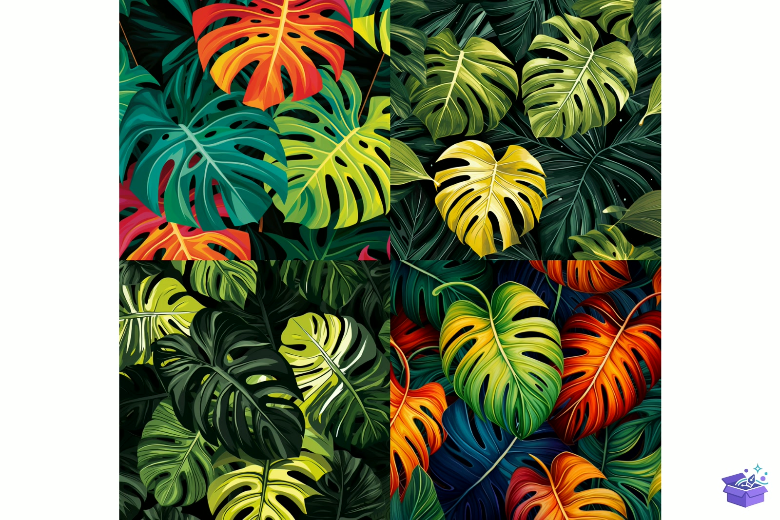 Prompt For Monstera Seamless Desen - Lazer Kesim ve Çizim Dosyası (SVG, DXF, EPS, PNG) - detaylı önizleme 2