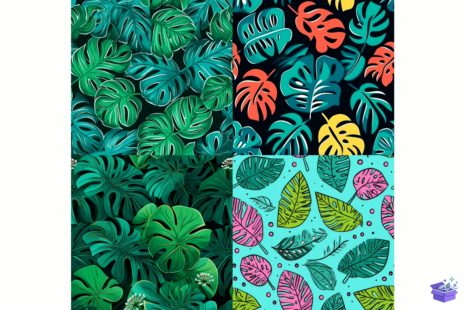 Prompt For Monstera Seamless Desen - Lazer Kesim ve Çizim Dosyası (SVG, DXF, EPS, PNG) - detaylı önizleme 3
