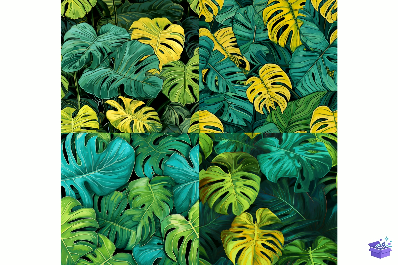 Prompt For Monstera Seamless Desen - Lazer Kesim ve Çizim Dosyası (SVG, DXF, EPS, PNG) - detaylı önizleme 5