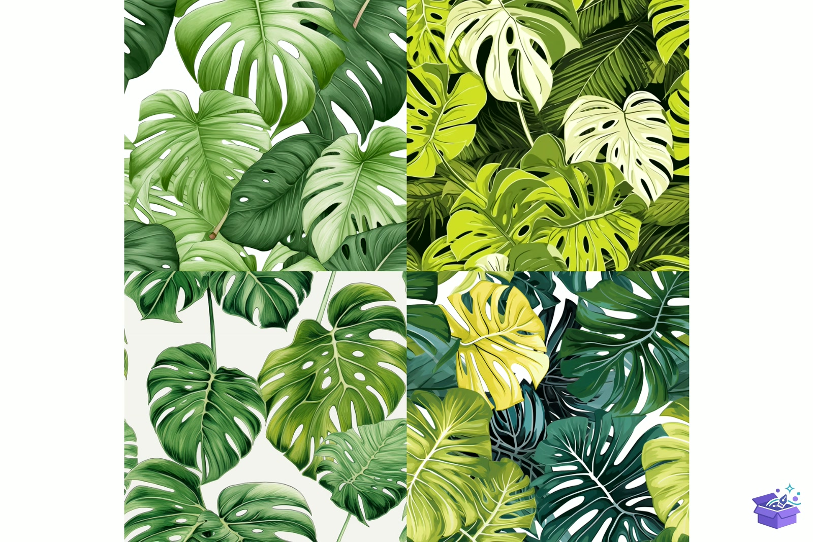 Prompt For Monstera Seamless Desen - Lazer Kesim ve Çizim Dosyası (SVG, DXF, EPS, PNG) - detaylı önizleme 6