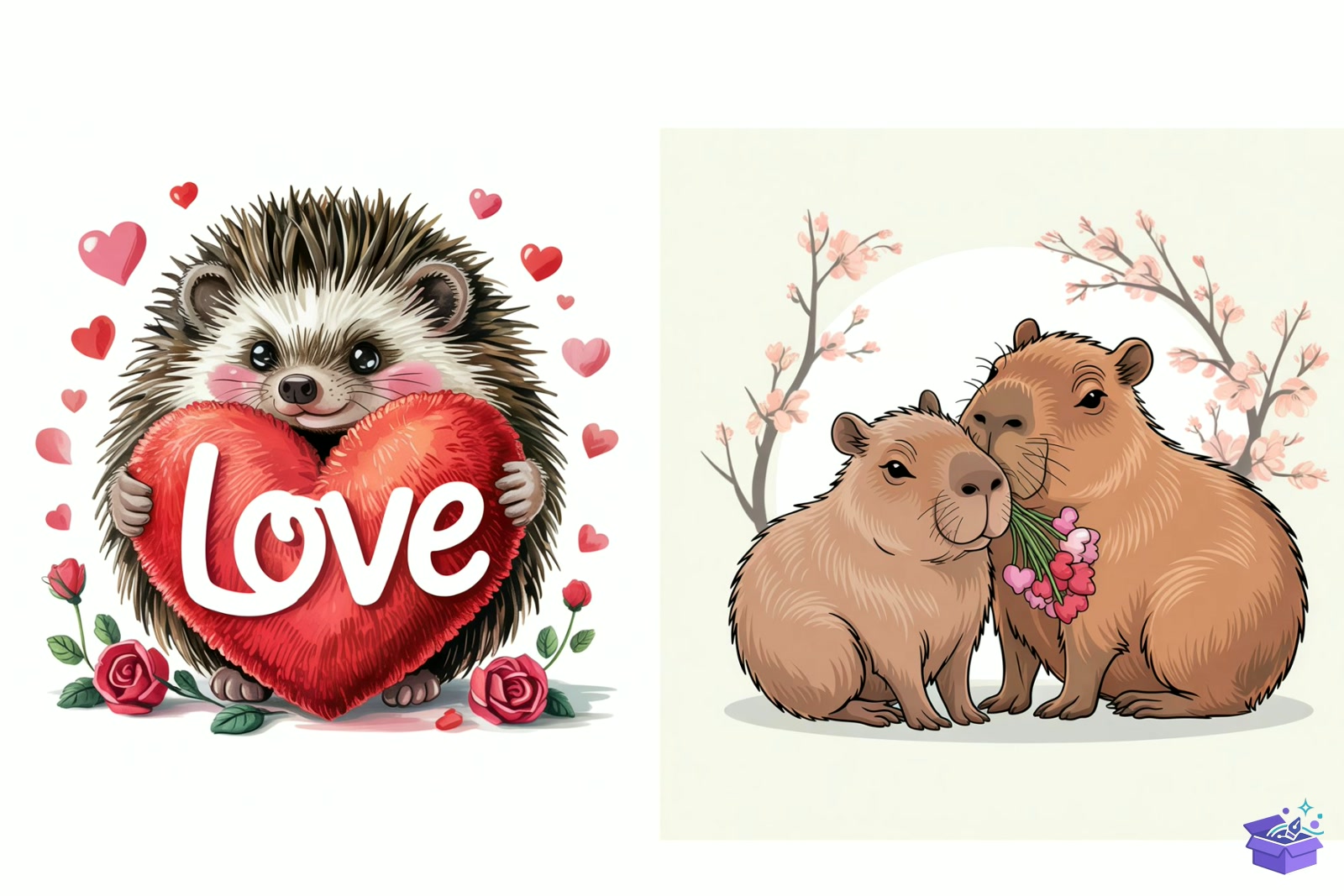 Whimsical Valentine Woodland Animal - Lazer Kesim ve Çizim Dosyası (SVG, DXF, EPS, PNG) - detaylı önizleme 4