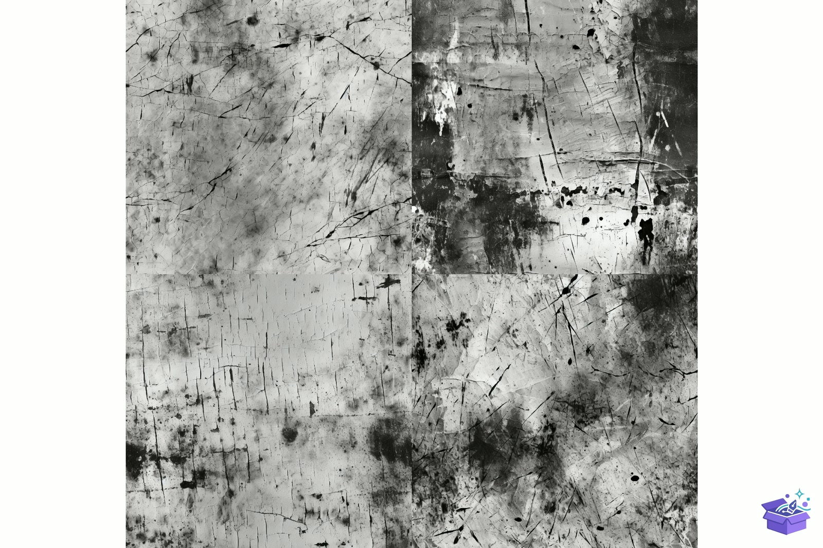 Black And White Grunge Paper Background - Lazer Kesim ve Çizim Dosyası (SVG, DXF, EPS, PNG) - detaylı önizleme 3