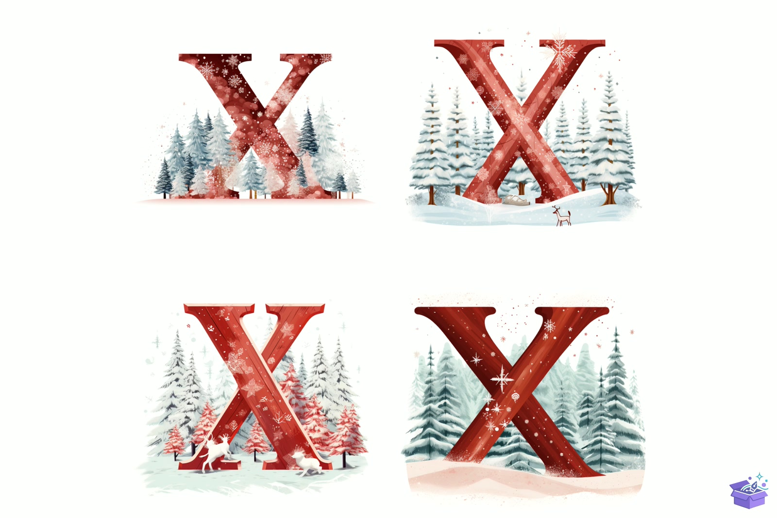 Prompt For Xmas Alphabets - Yazı Tipi & Font Paketi (SVG, DXF, EPS, PNG) - detaylı önizleme 2
