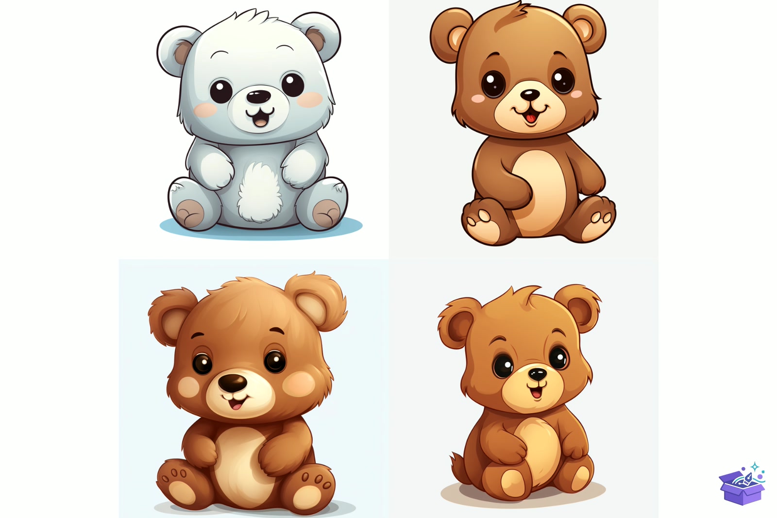 Cute Teddy Bear - Lazer Kesim ve Çizim Dosyası (SVG, DXF, EPS, PNG) - detaylı önizleme 3