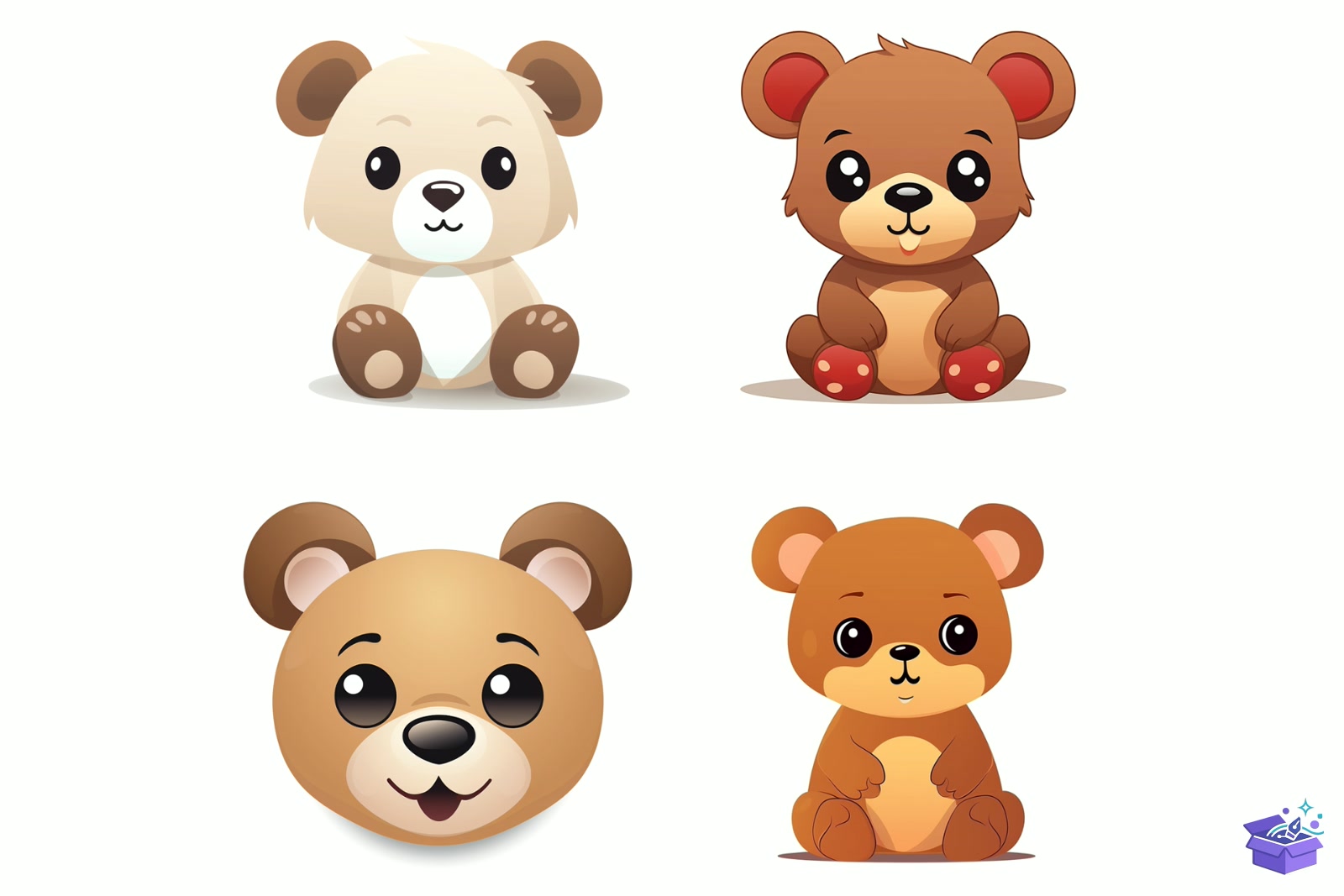 Cute Teddy Bear - Lazer Kesim ve Çizim Dosyası (SVG, DXF, EPS, PNG) - detaylı önizleme 5