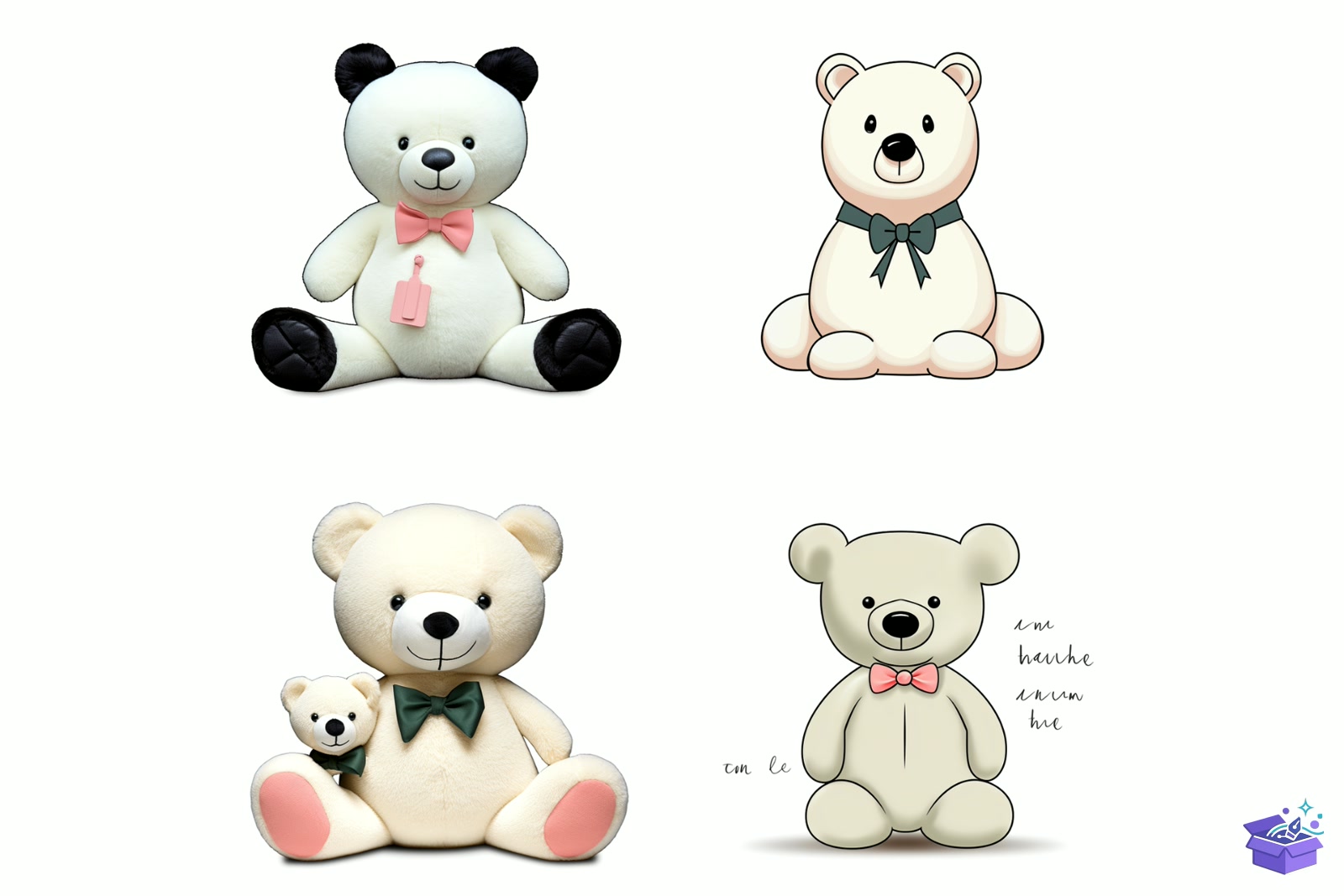 Cute Teddy Bear - Lazer Kesim ve Çizim Dosyası (SVG, DXF, EPS, PNG) - detaylı önizleme 6
