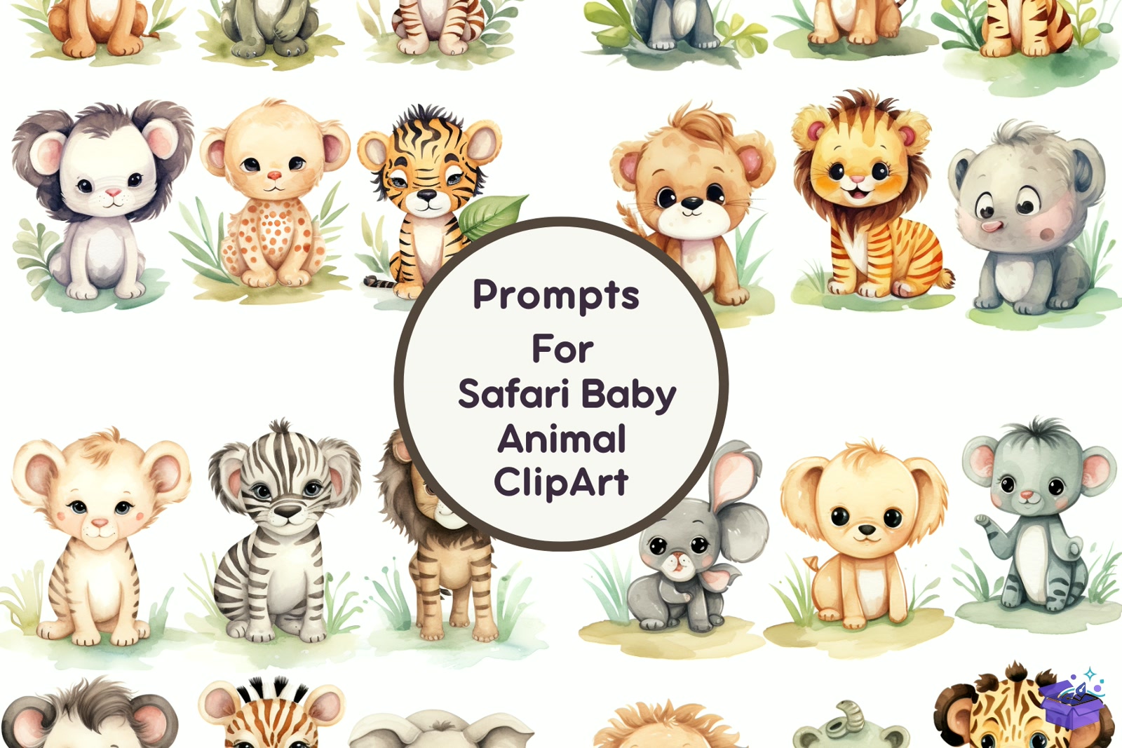 Safari Baby Animal Jungle - Lazer Kesim ve Çizim Dosyası (SVG, DXF, EPS, PNG) - Vektörler & SVG İndir (DXF, SVG, EPS)