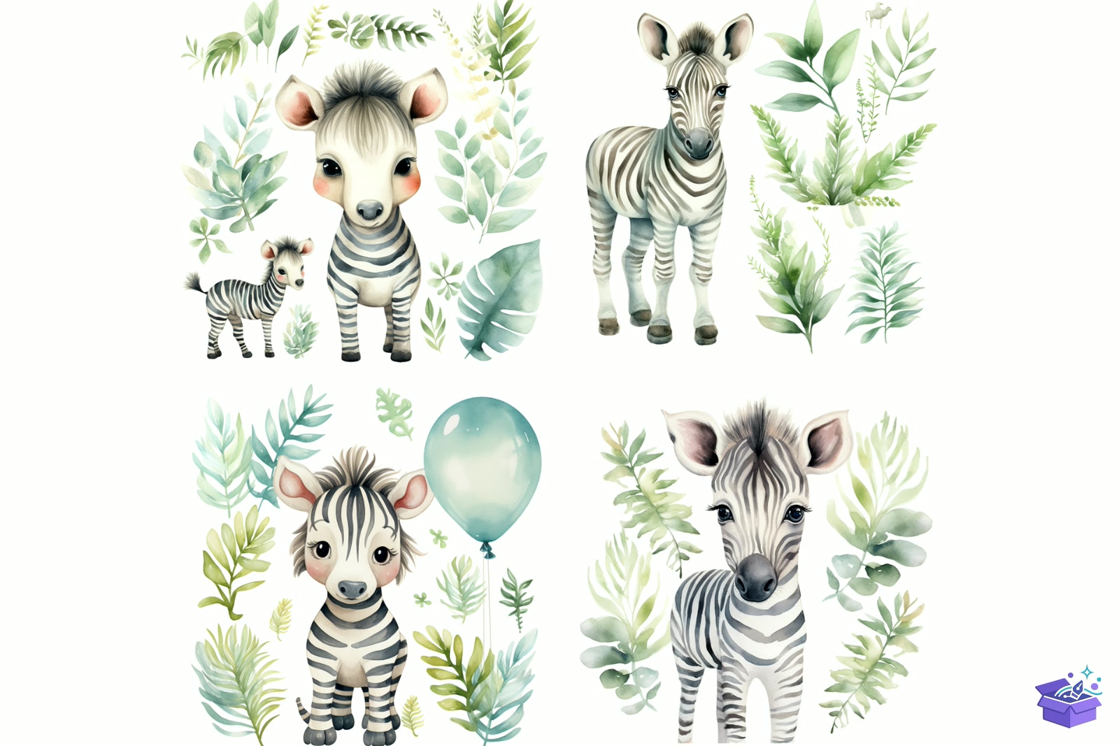 Safari Baby Animal Jungle - Lazer Kesim ve Çizim Dosyası (SVG, DXF, EPS, PNG) - detaylı önizleme 4