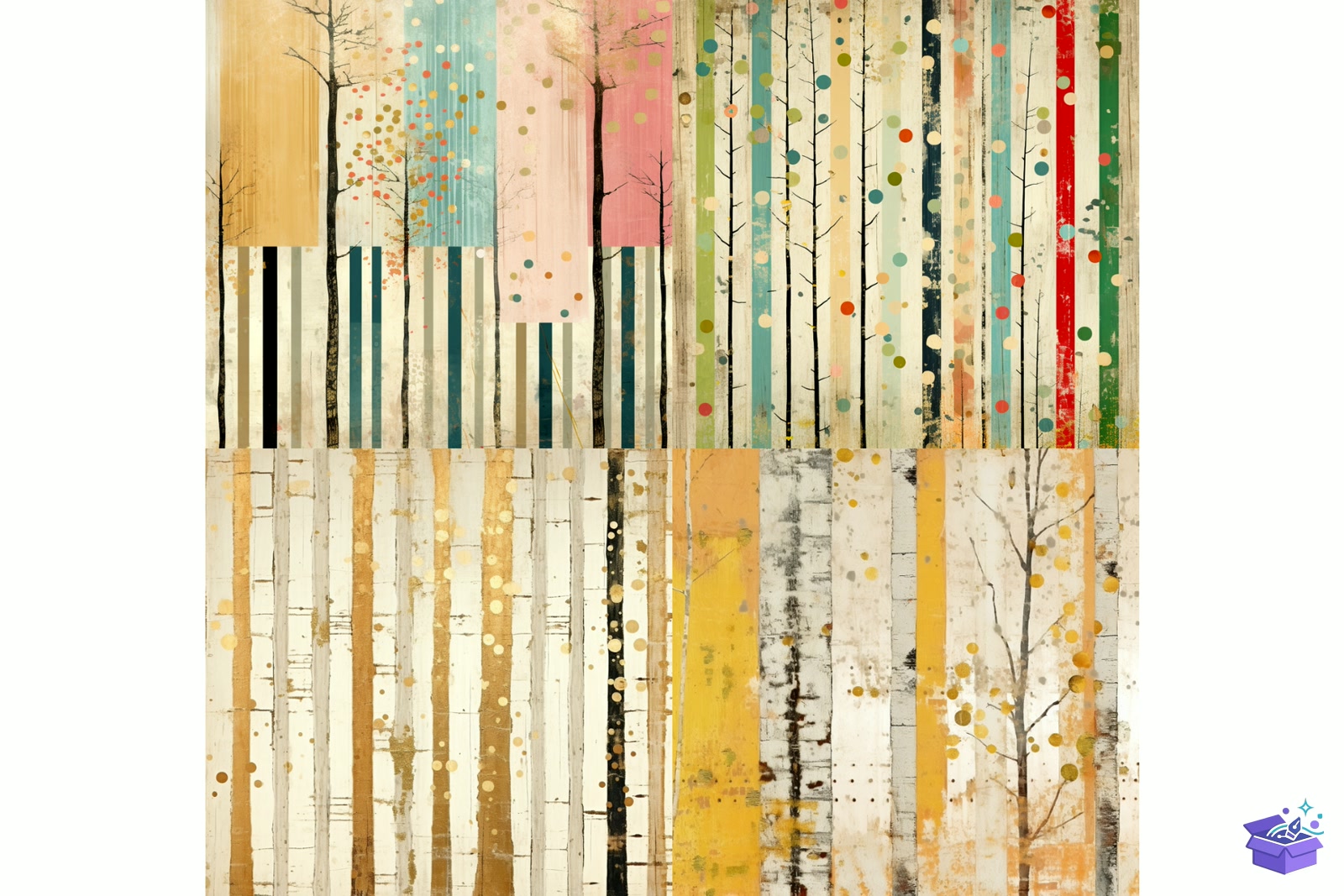 Shabby Chic Wall Background - Lazer Kesim ve Çizim Dosyası (SVG, DXF, EPS, PNG) - detaylı önizleme 4