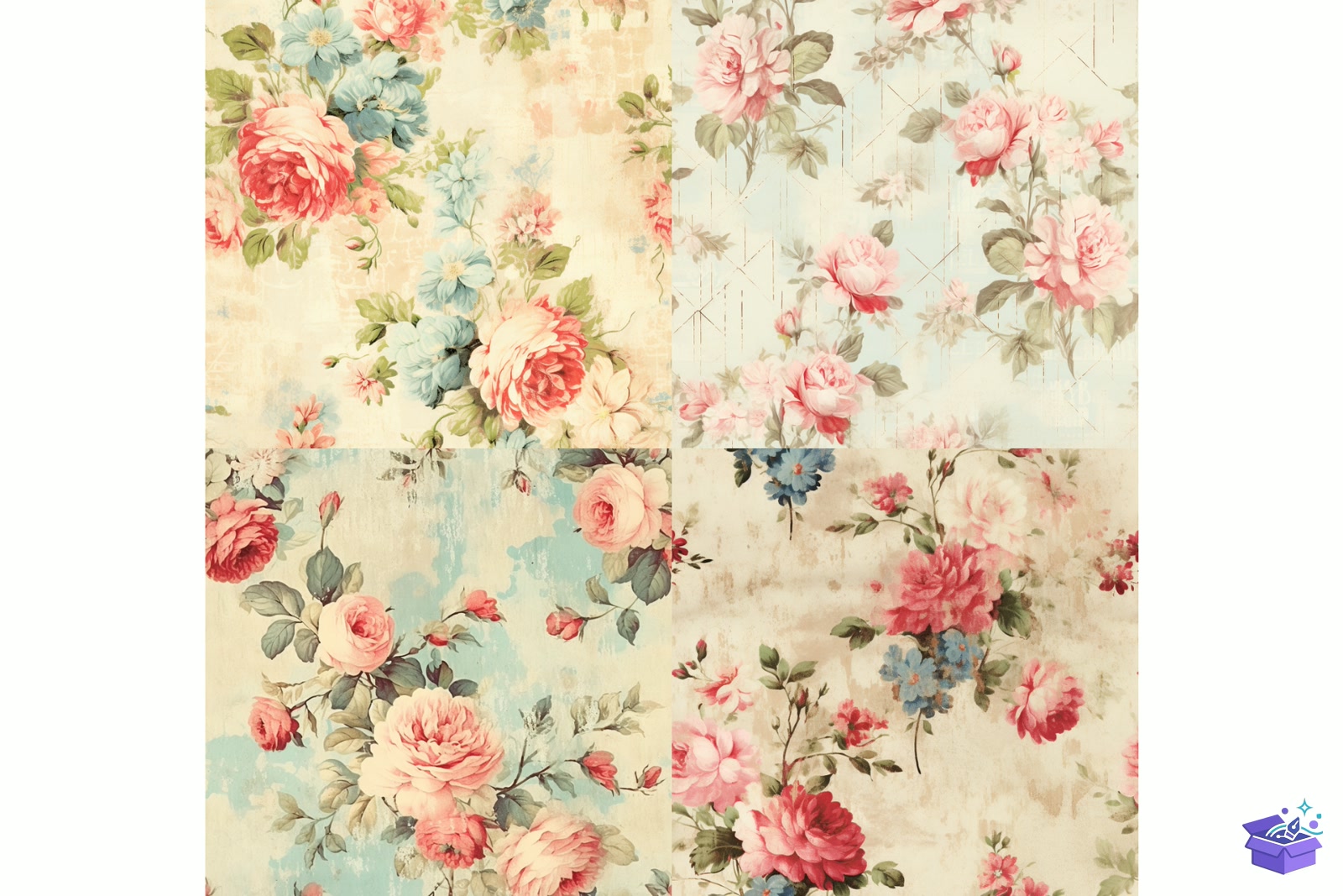 Shabby Chic Wall Background - Lazer Kesim ve Çizim Dosyası (SVG, DXF, EPS, PNG) - detaylı önizleme 6