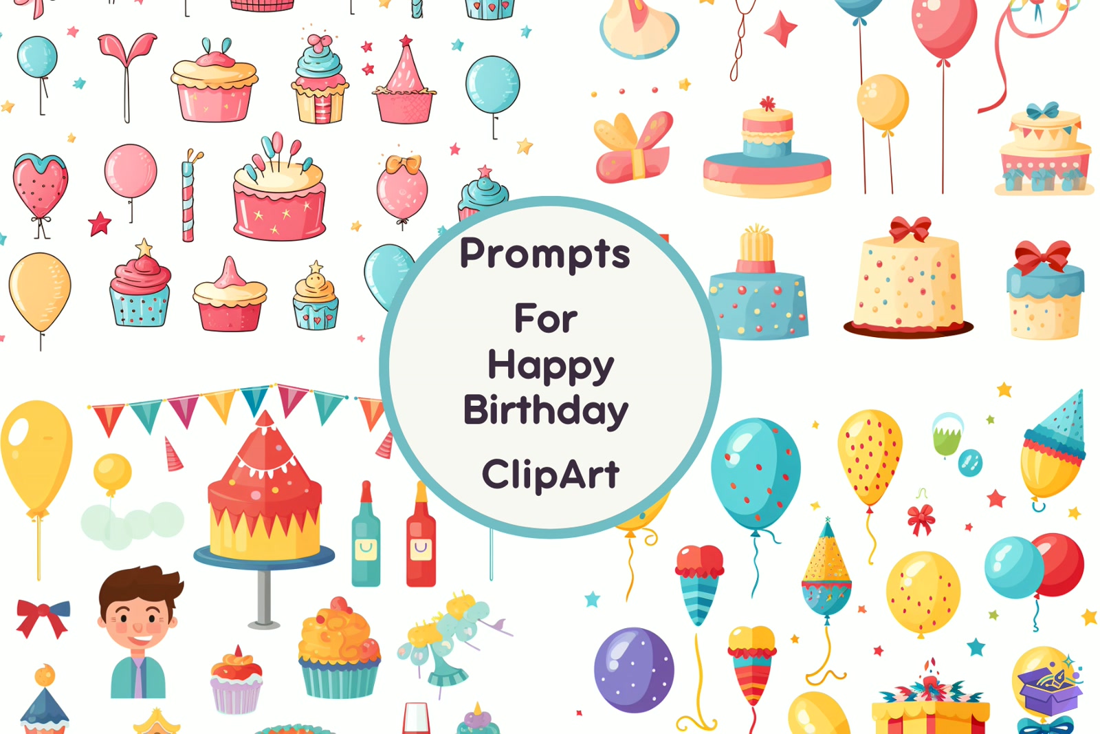 Prompt For Happy Doğum Günü - Lazer Kesim ve Çizim Dosyası (SVG, DXF, EPS, PNG) - Vektörler & SVG İndir (DXF, SVG, EPS)