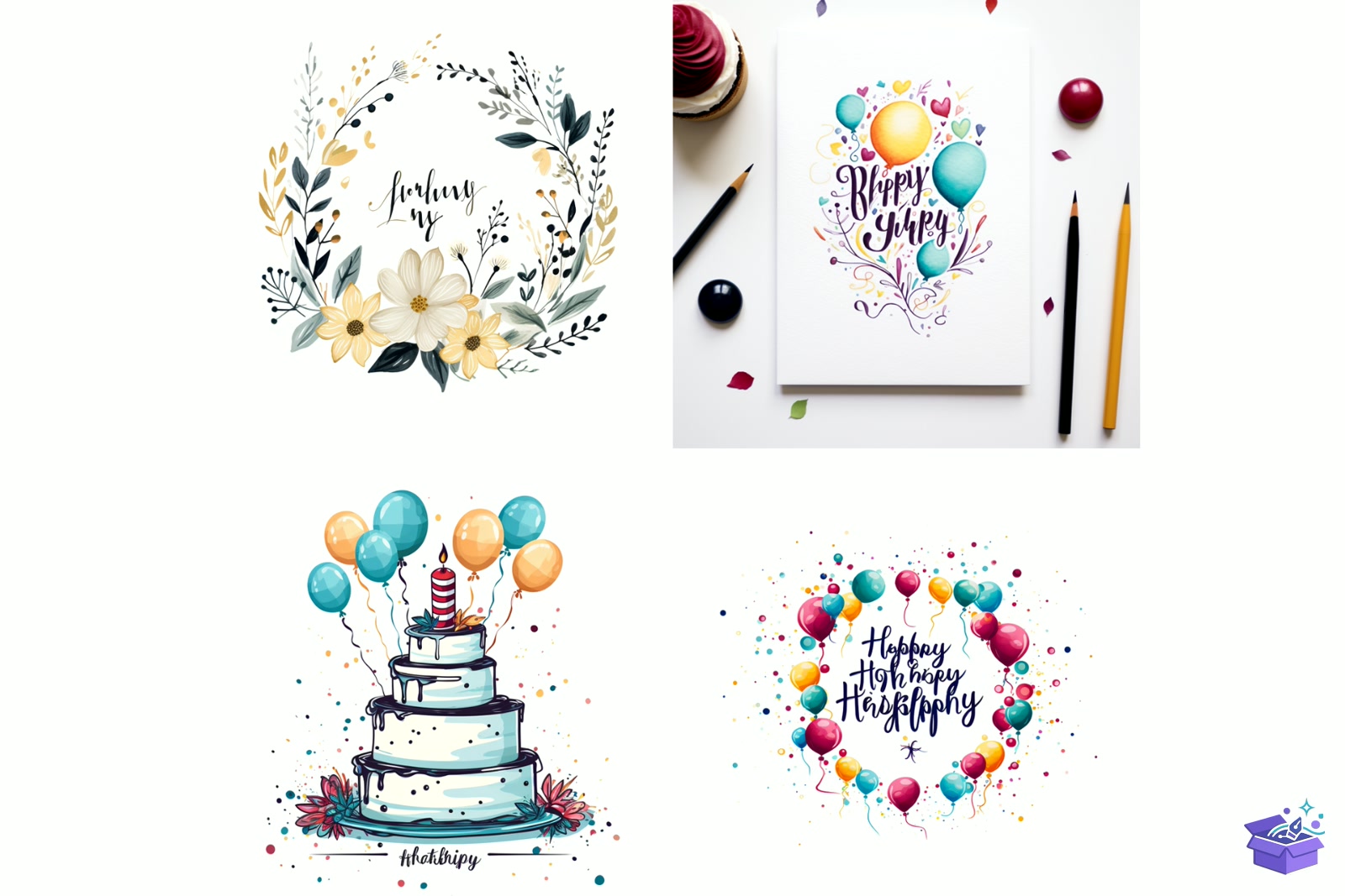 Prompt For Happy Doğum Günü - Lazer Kesim ve Çizim Dosyası (SVG, DXF, EPS, PNG) - detaylı önizleme 5