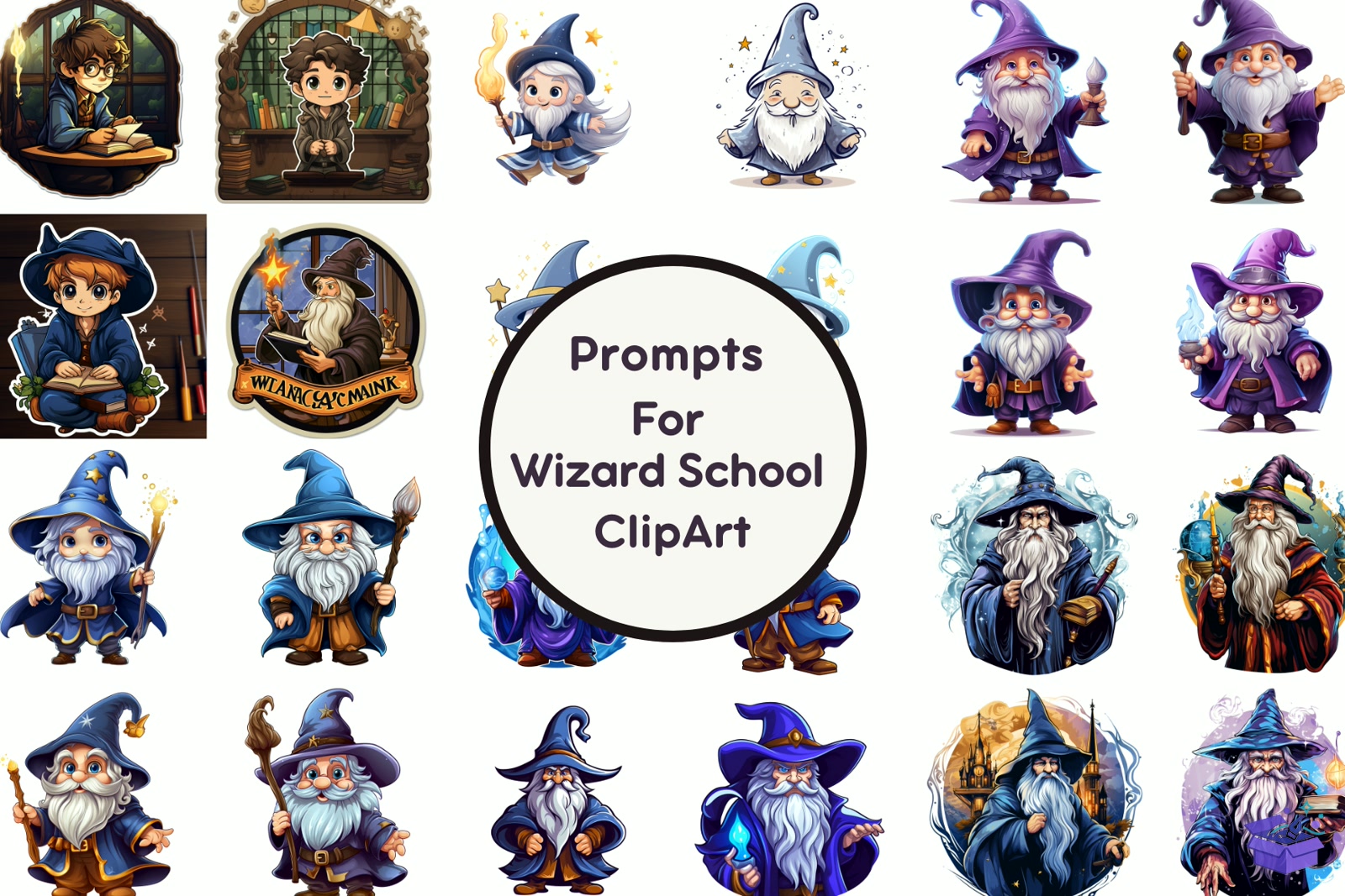 Prompt For Wizard School - Lazer Kesim ve Çizim Dosyası (SVG, DXF, EPS, PNG) - Vektörler & SVG İndir (STL, DXF, SVG)