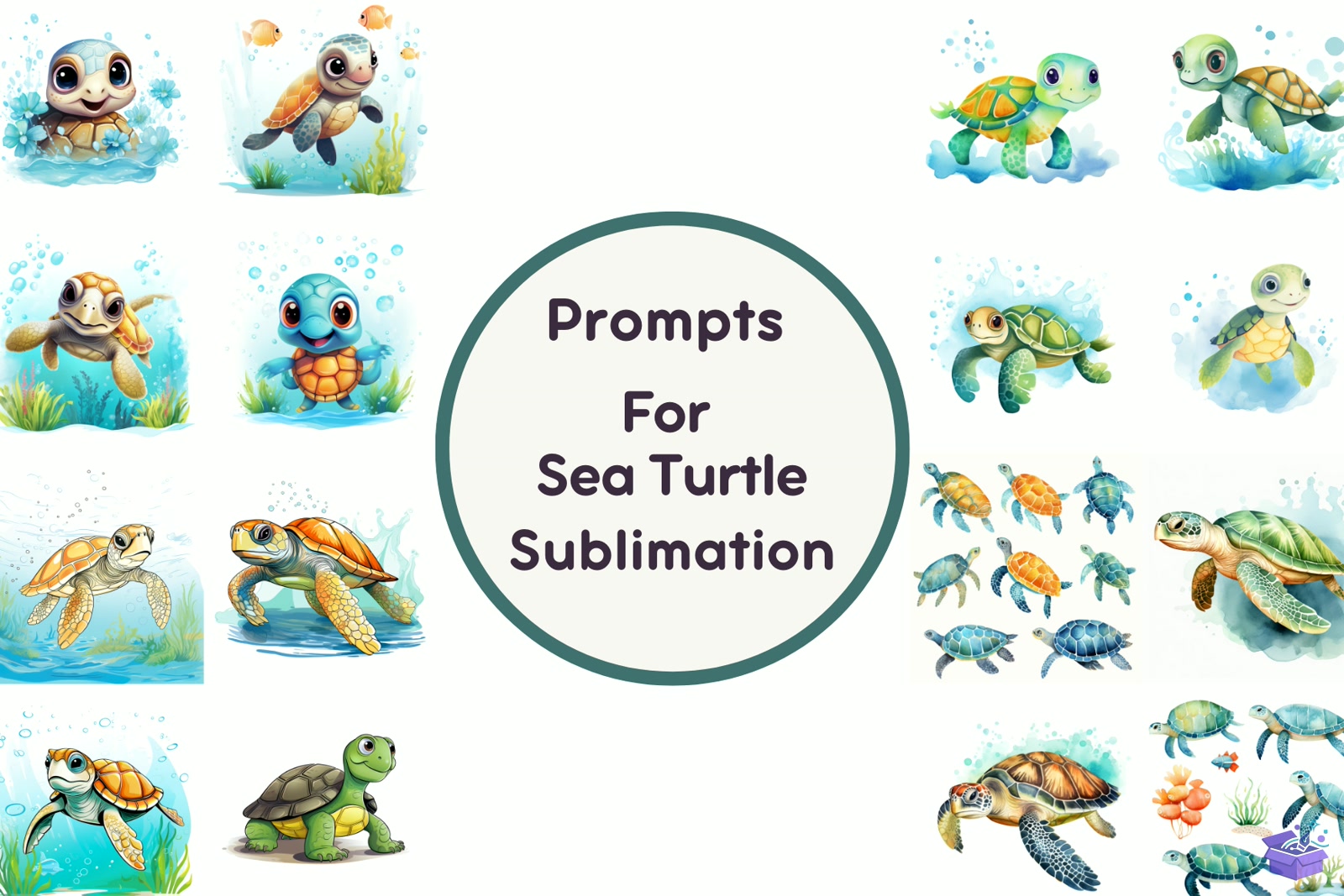 Sea Turtle Süblimasyon Baskı - DTF & Süblimasyon Baskı Tasarımı (SVG, DXF, EPS, PNG) - Vektörler & SVG İndir (DXF, SVG, EPS)